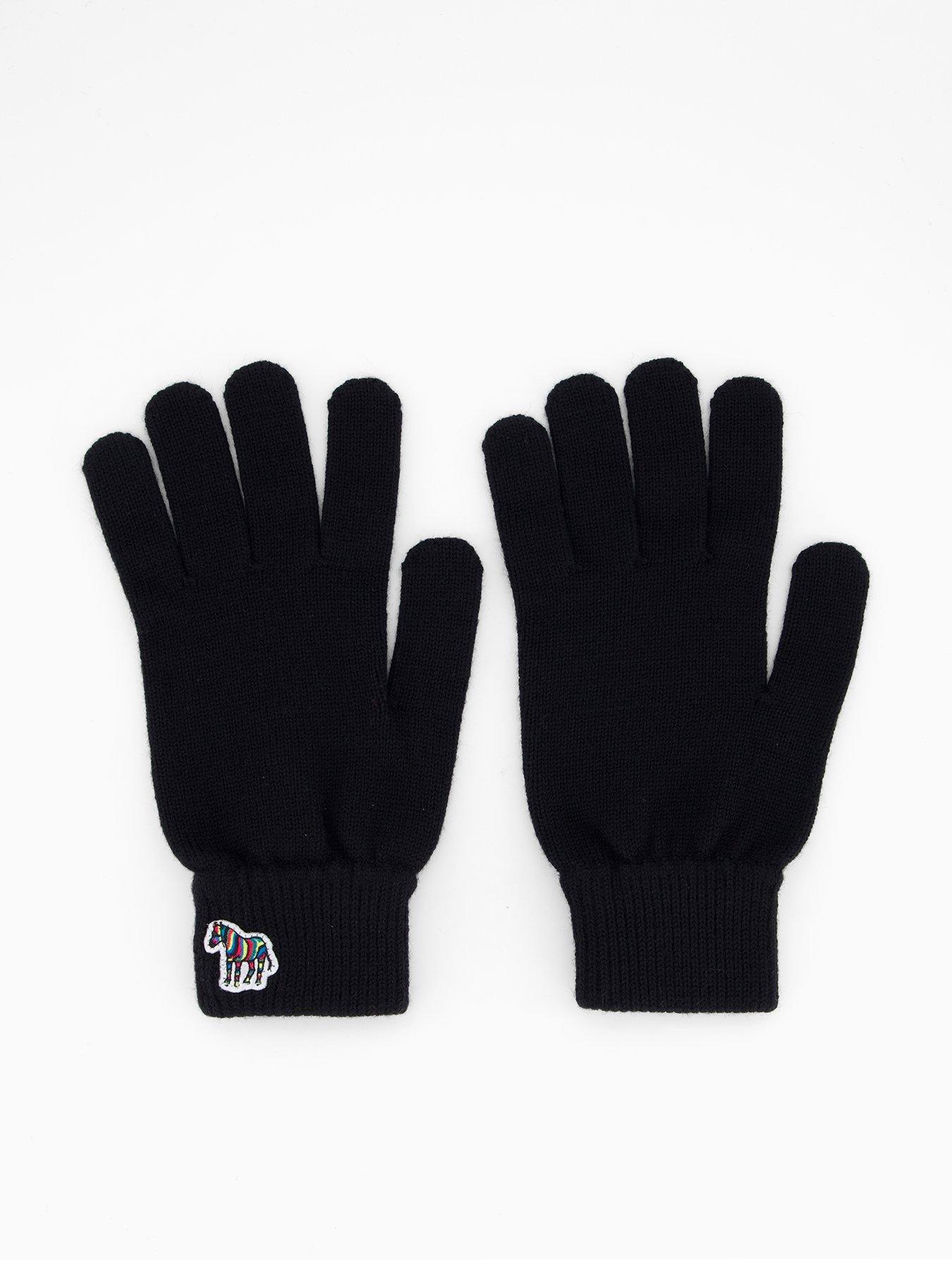 ps-paul-smith-zebra-knitted-gloves-black
