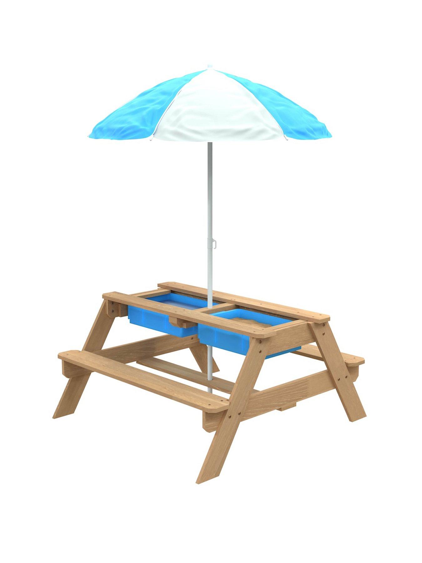 Image of TP Wooden Picnic Table With Parasol