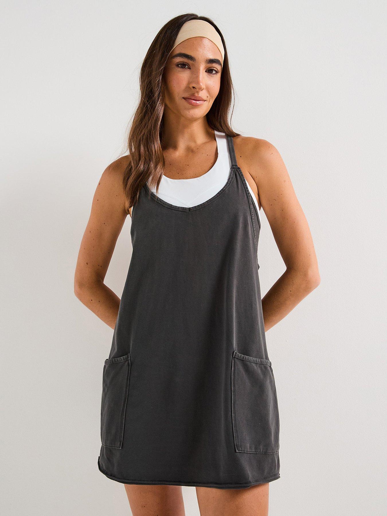 FP Movement Womens Training Hot Shot Mini Dress - Black