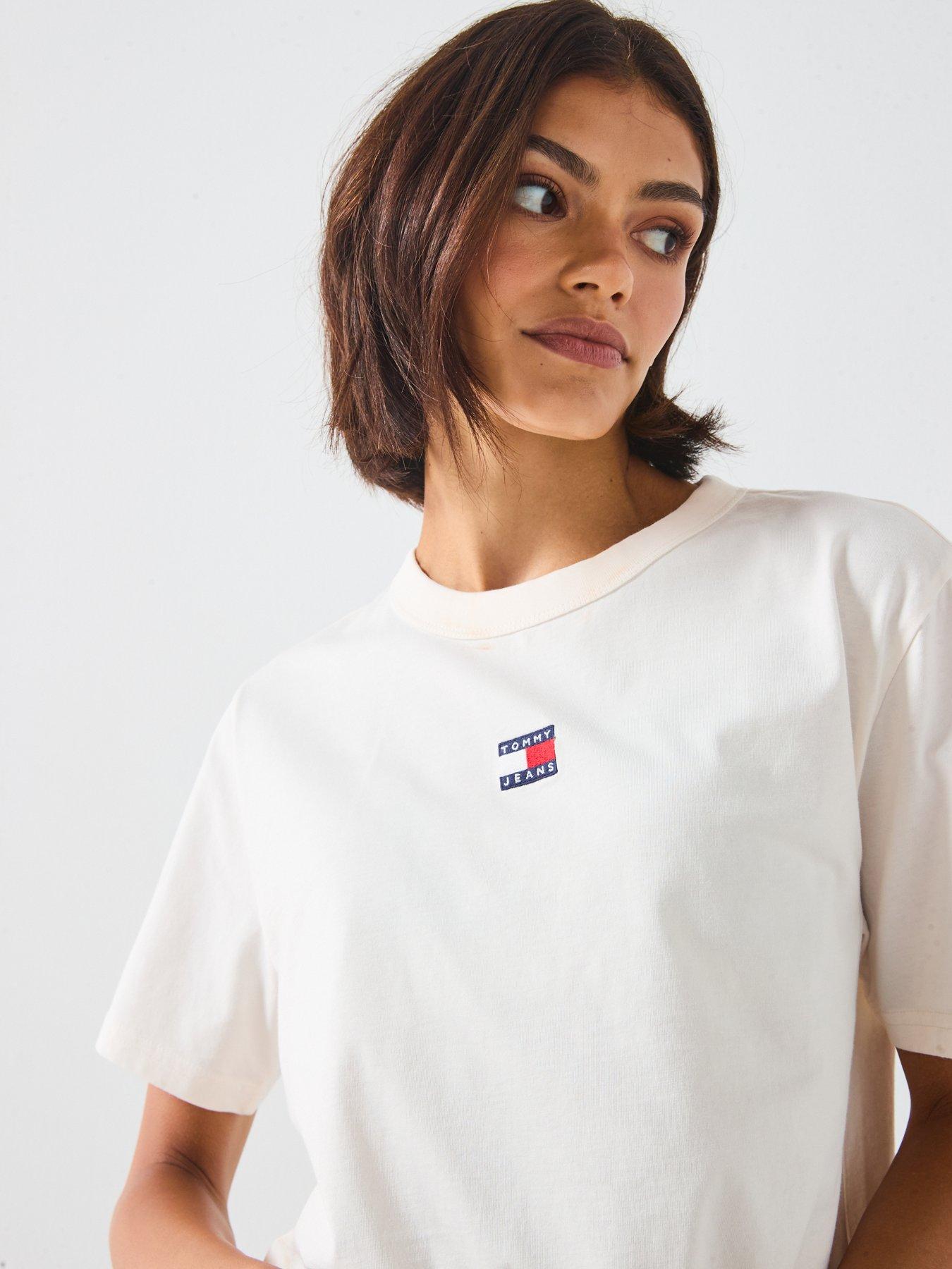 Image 5 of 6 of Tommy Jeans Logo T-Shirt - White