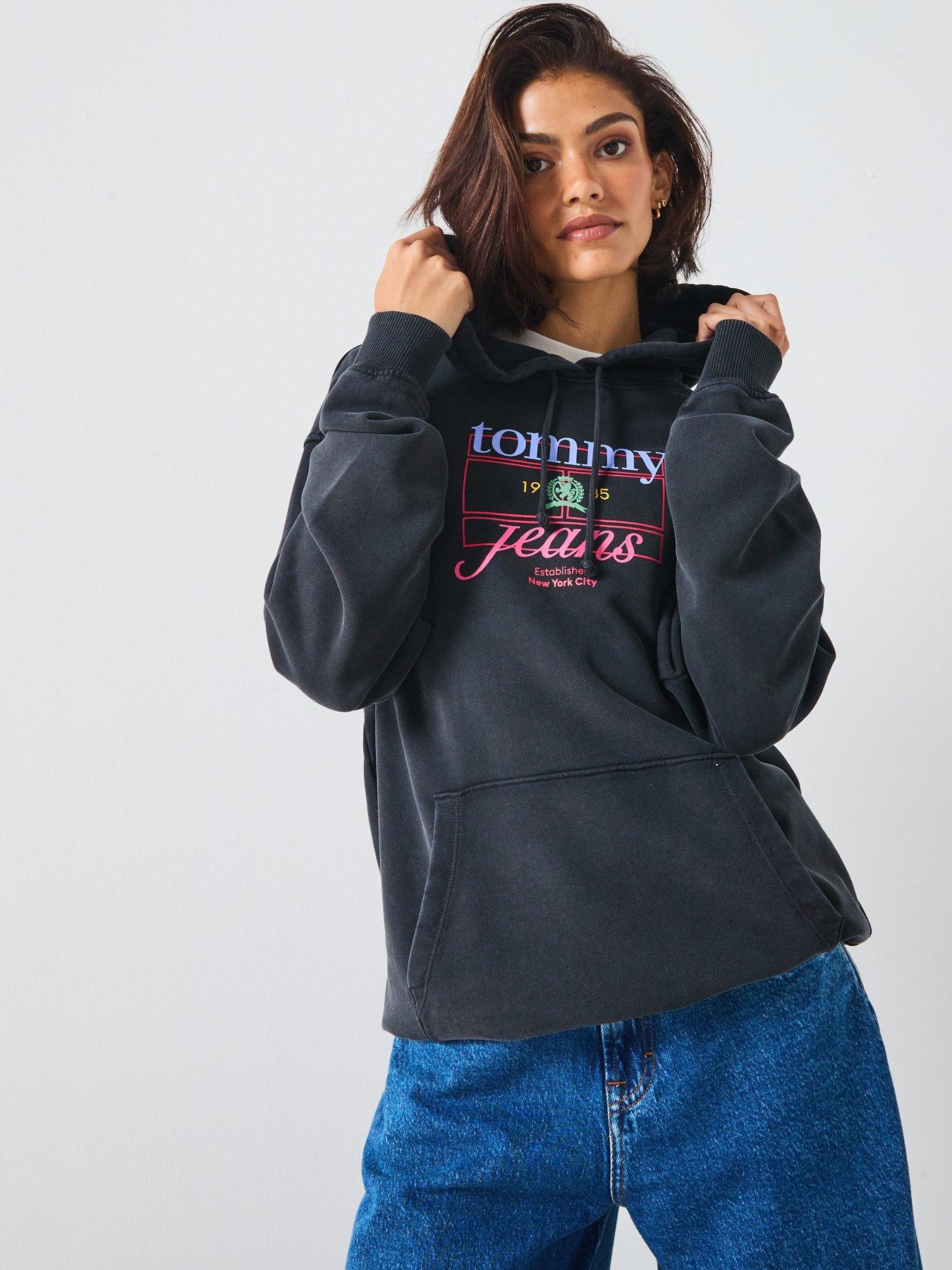 Tommy Jeans Crest Flag Hoodie - Black
