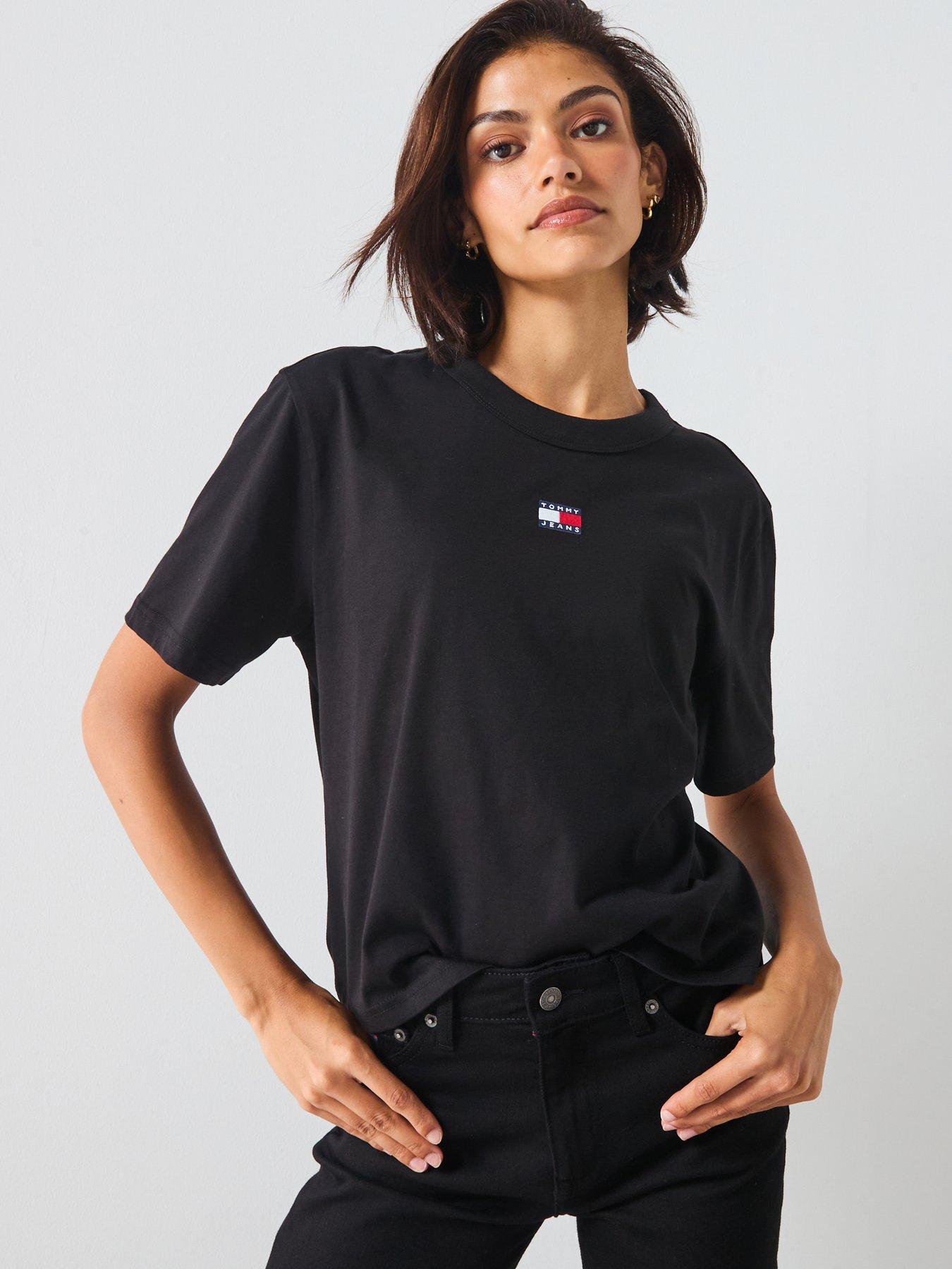 Image 1 of 5 of Tommy Jeans Logo T-shirt - Black