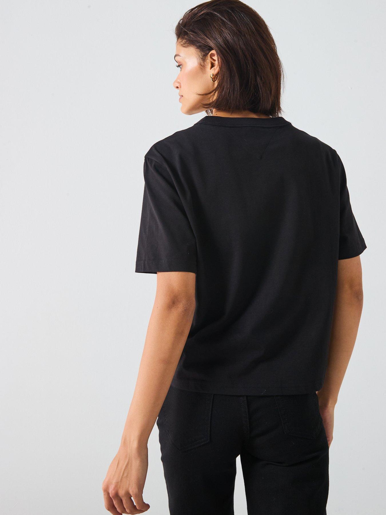 Image 2 of 5 of Tommy Jeans Logo T-shirt - Black