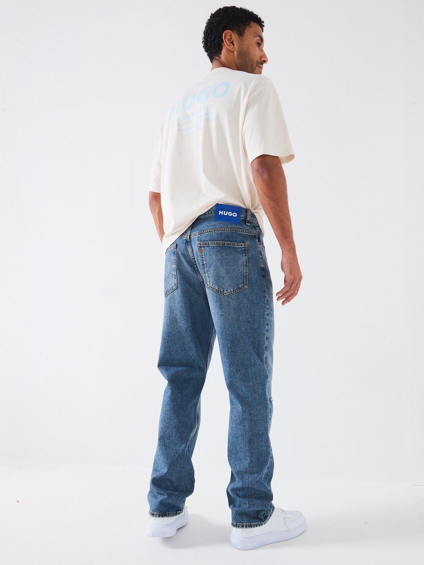 hugo-nate-baggy-fit-jeans-bluestillFront