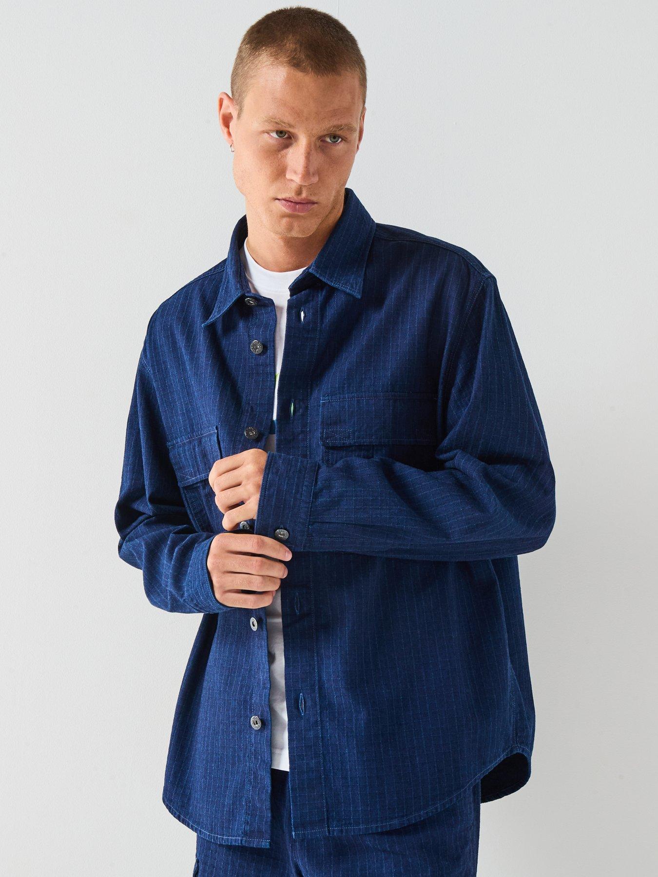 HUGO Ebargo Oversized Fit Shirt - Blue