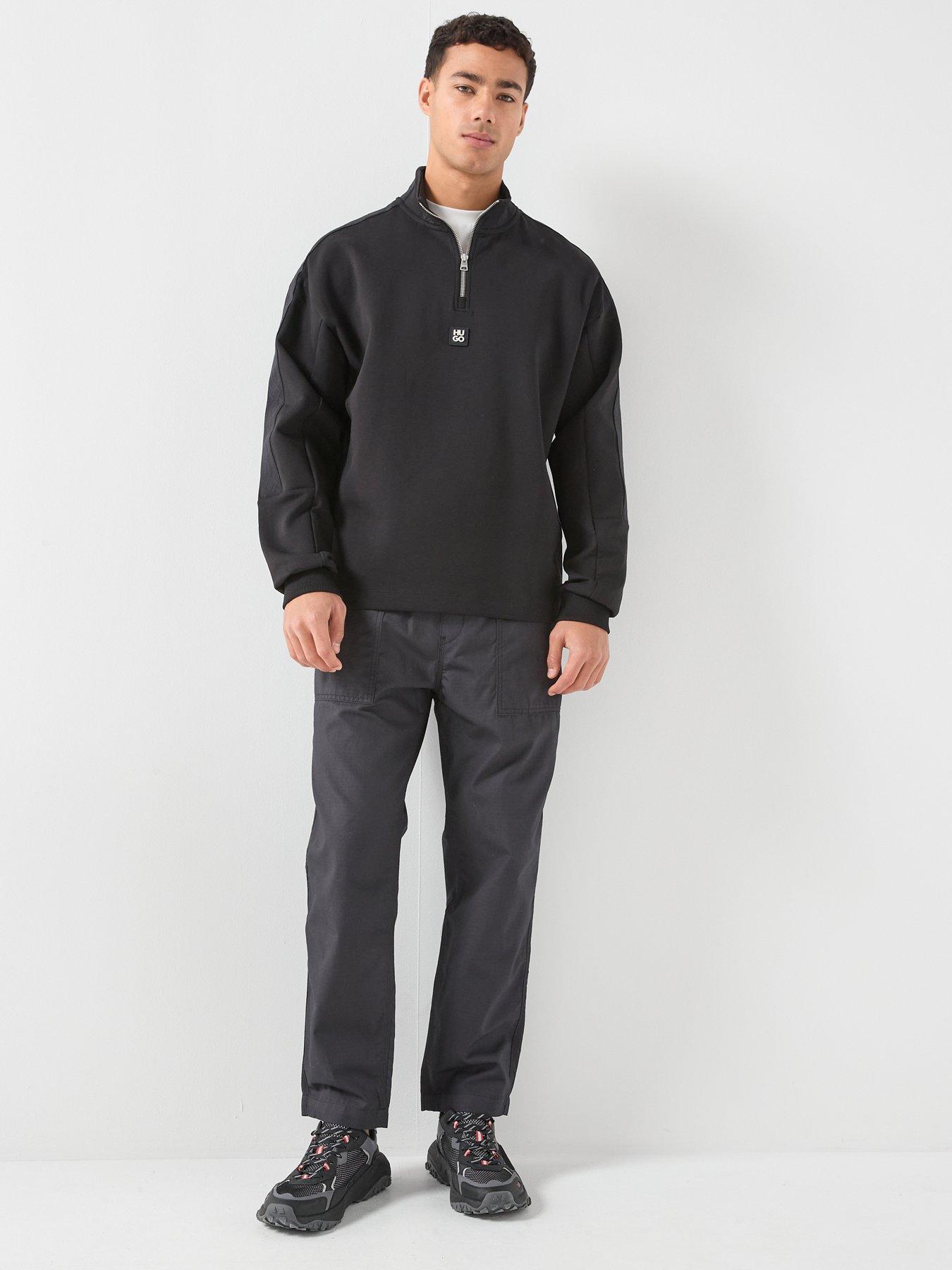 Image 3 of 5 of HUGO Geiko254 Tapered Fit Trousers - Black