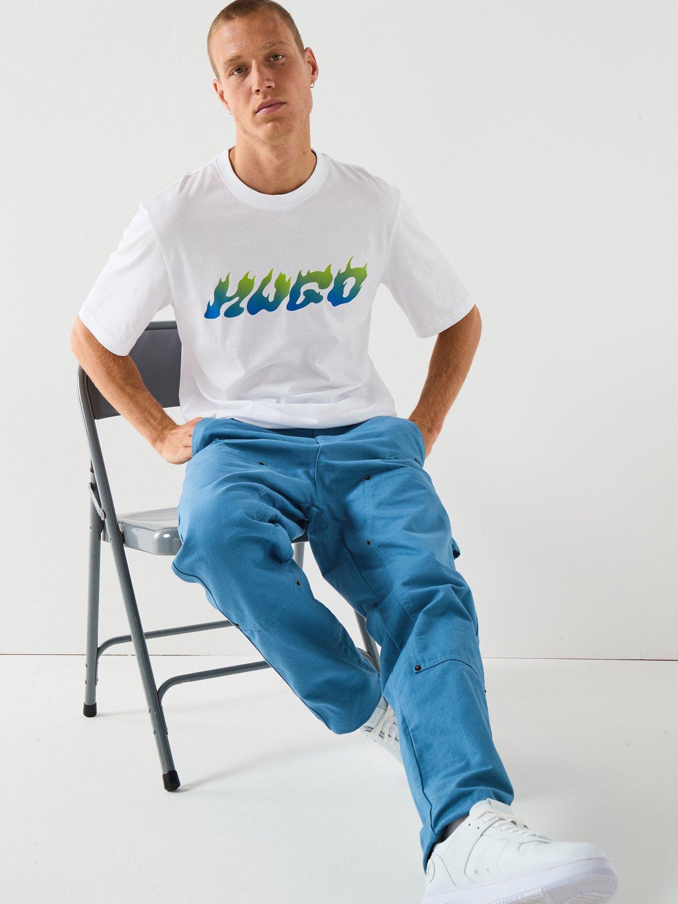 hugo-gioro254w-tapered-fit-trousers-bluedetail