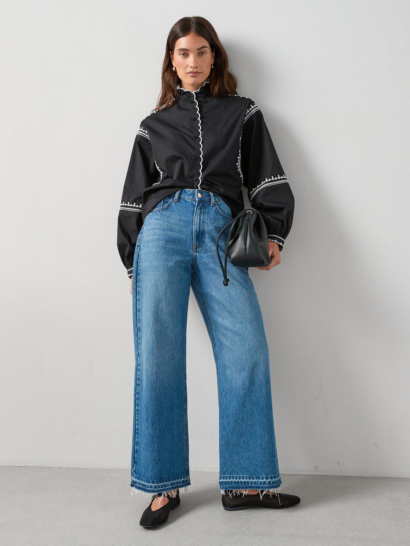 the-very-collection-scallop-trim-button-through-blouse-blackback