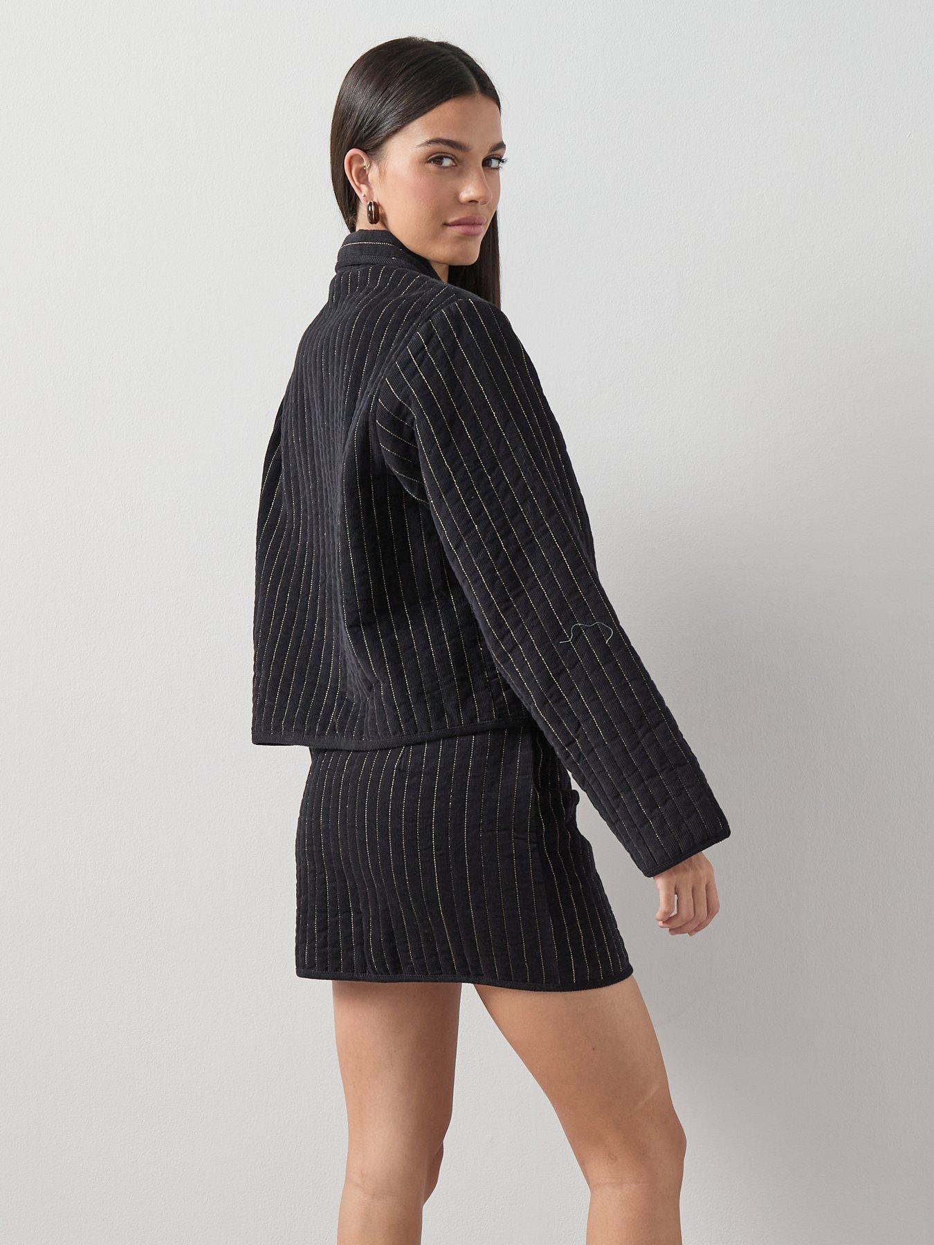 the-very-collection-cord-pinstripe-jacket-co-ord-blackdetail