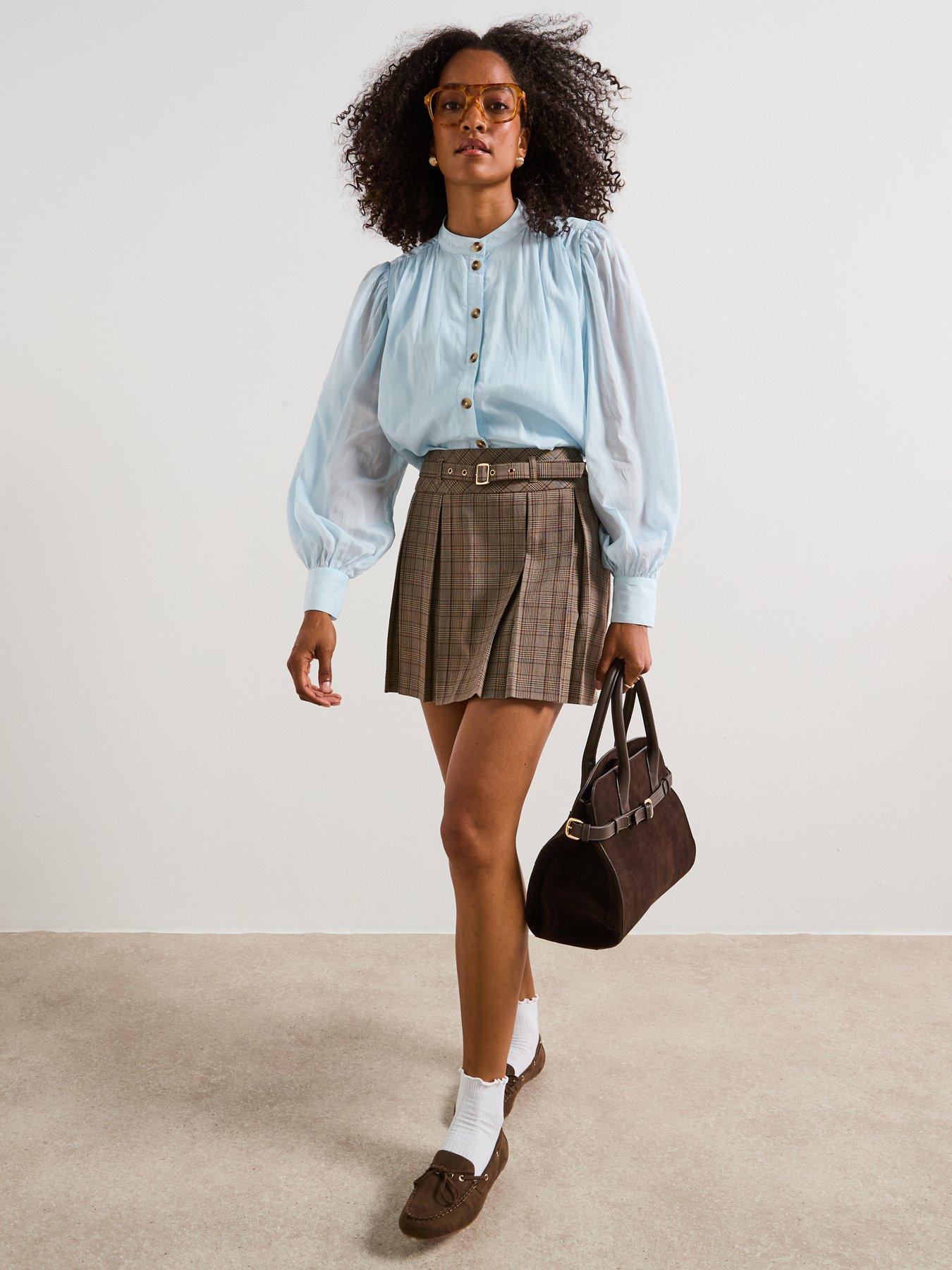 v-by-very-puff-sleeve-blouse-blueback
