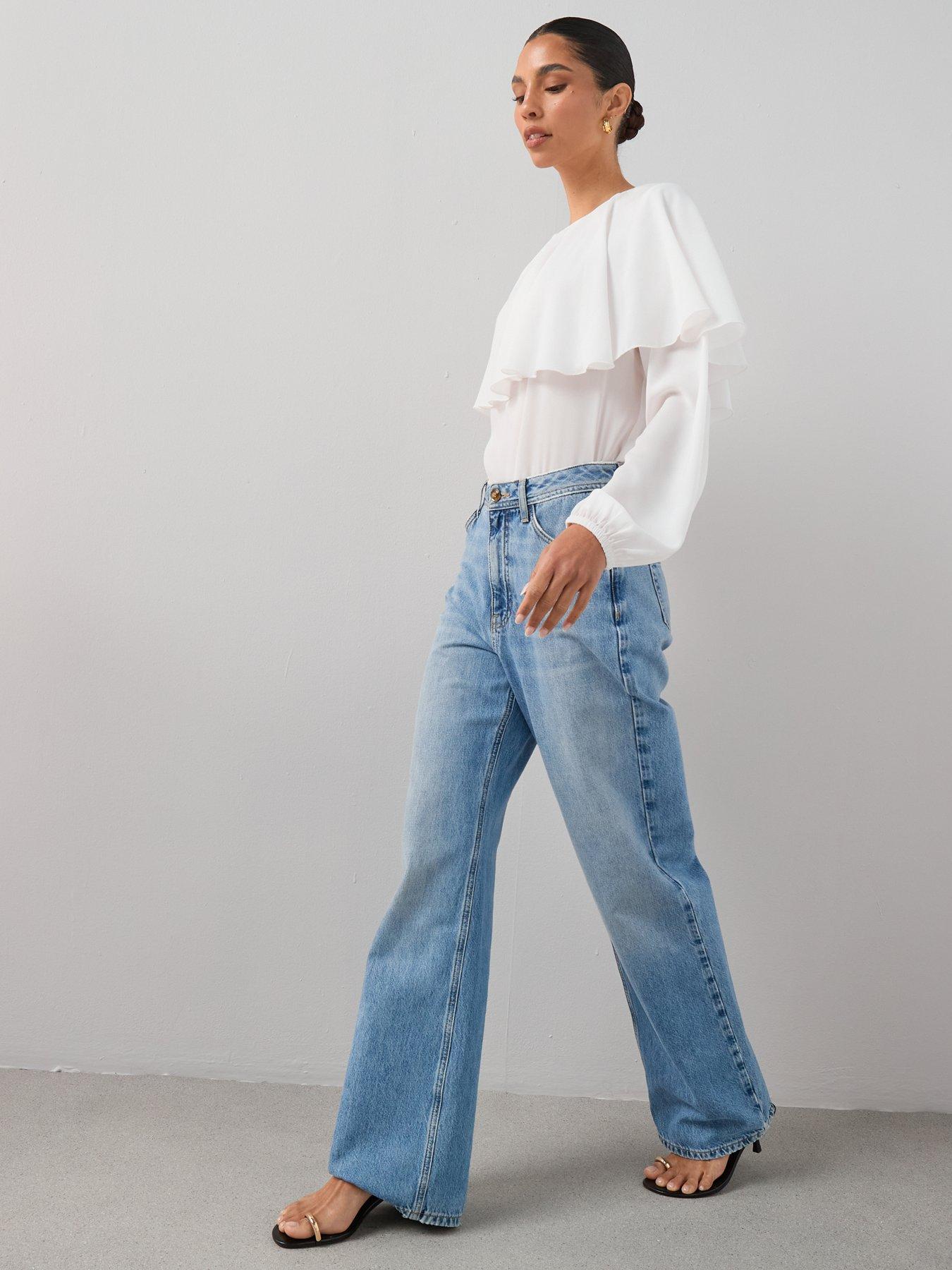 Image 5 of 7 of The Very Collection Cape Detail Blouse - Cream