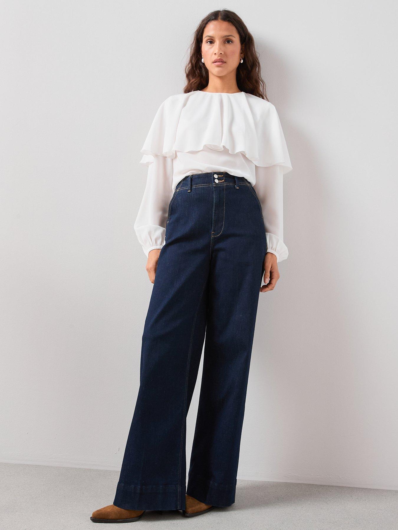 Image 6 of 7 of The Very Collection Cape Detail Blouse - Cream