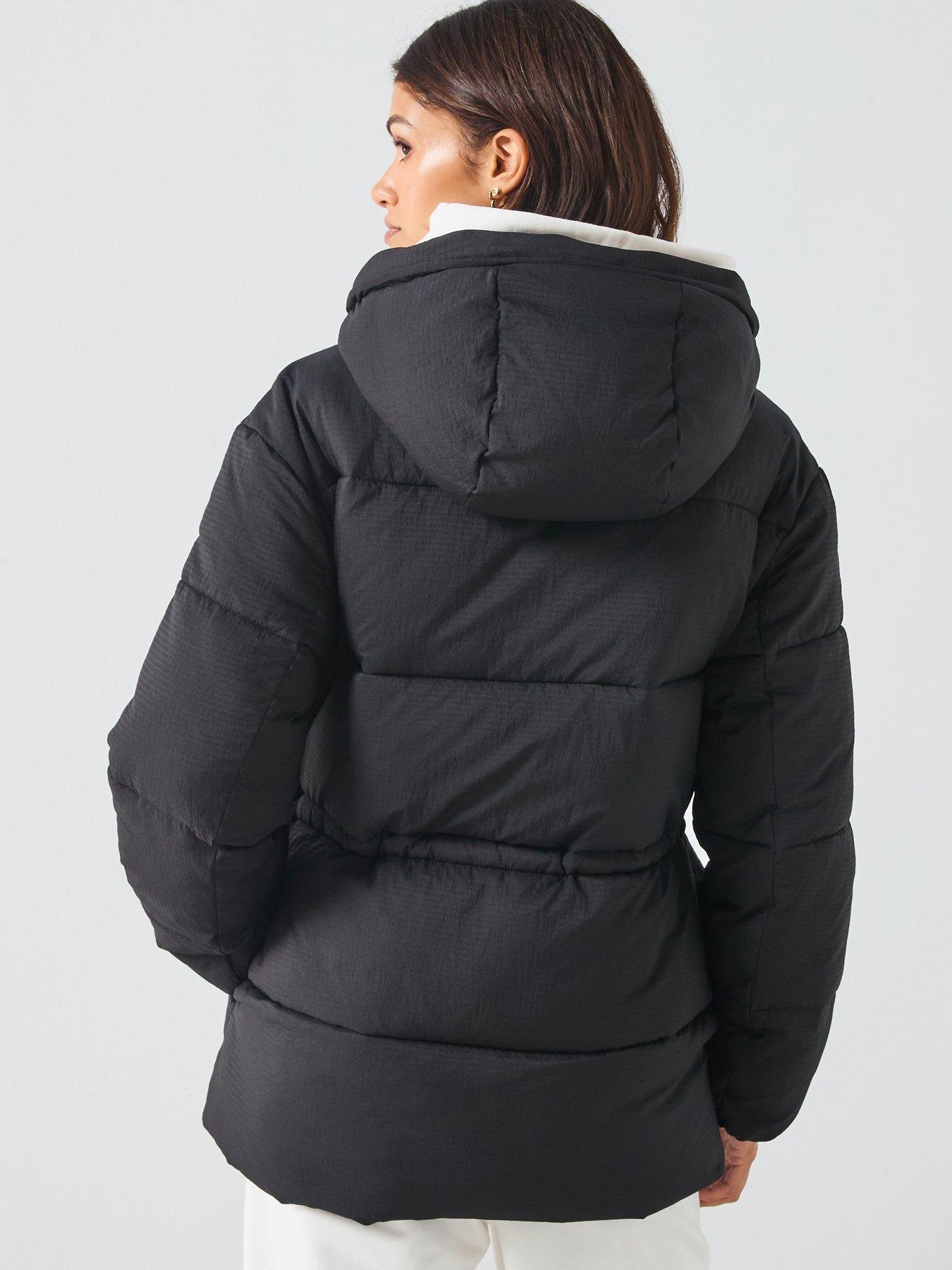tommy-jeans-hooded-midi-puffer-jacket-blackstillFront