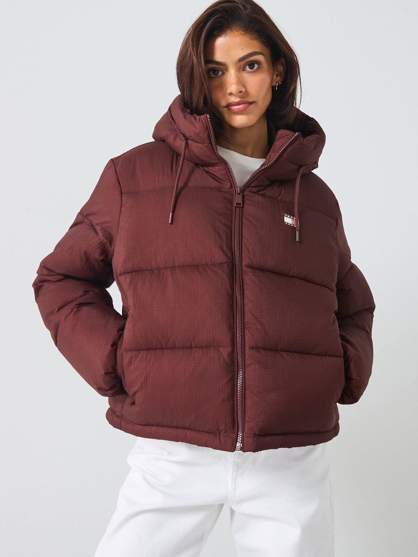 tommy-jeans-hooded-puffer-jacket-brownfront