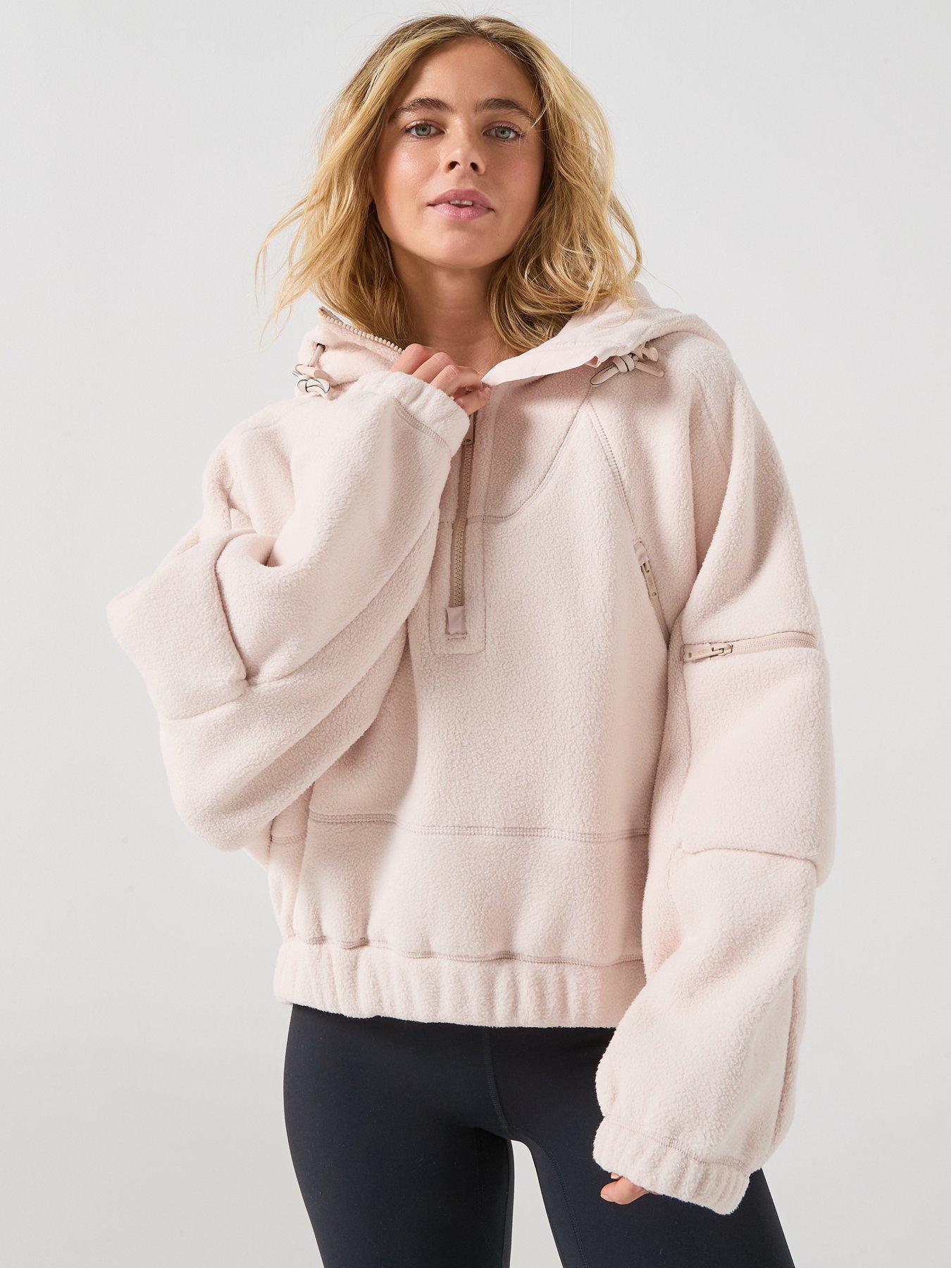 FP Movement Womens Training Wild And Free Fleece Pull - Beige