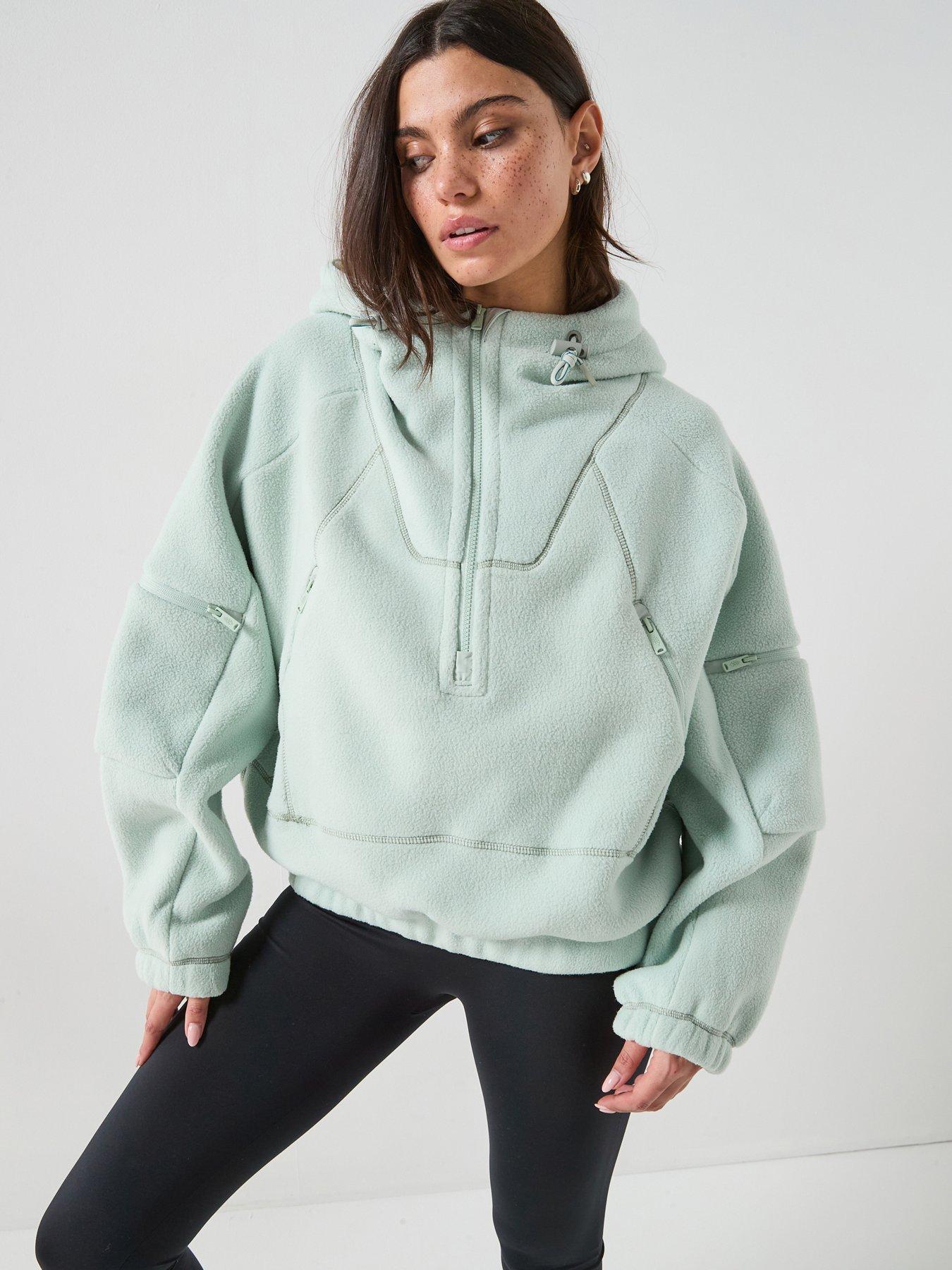 Image 1 of 6 of FP Movement Womens Training Wild And Free Fleece Pull - Green