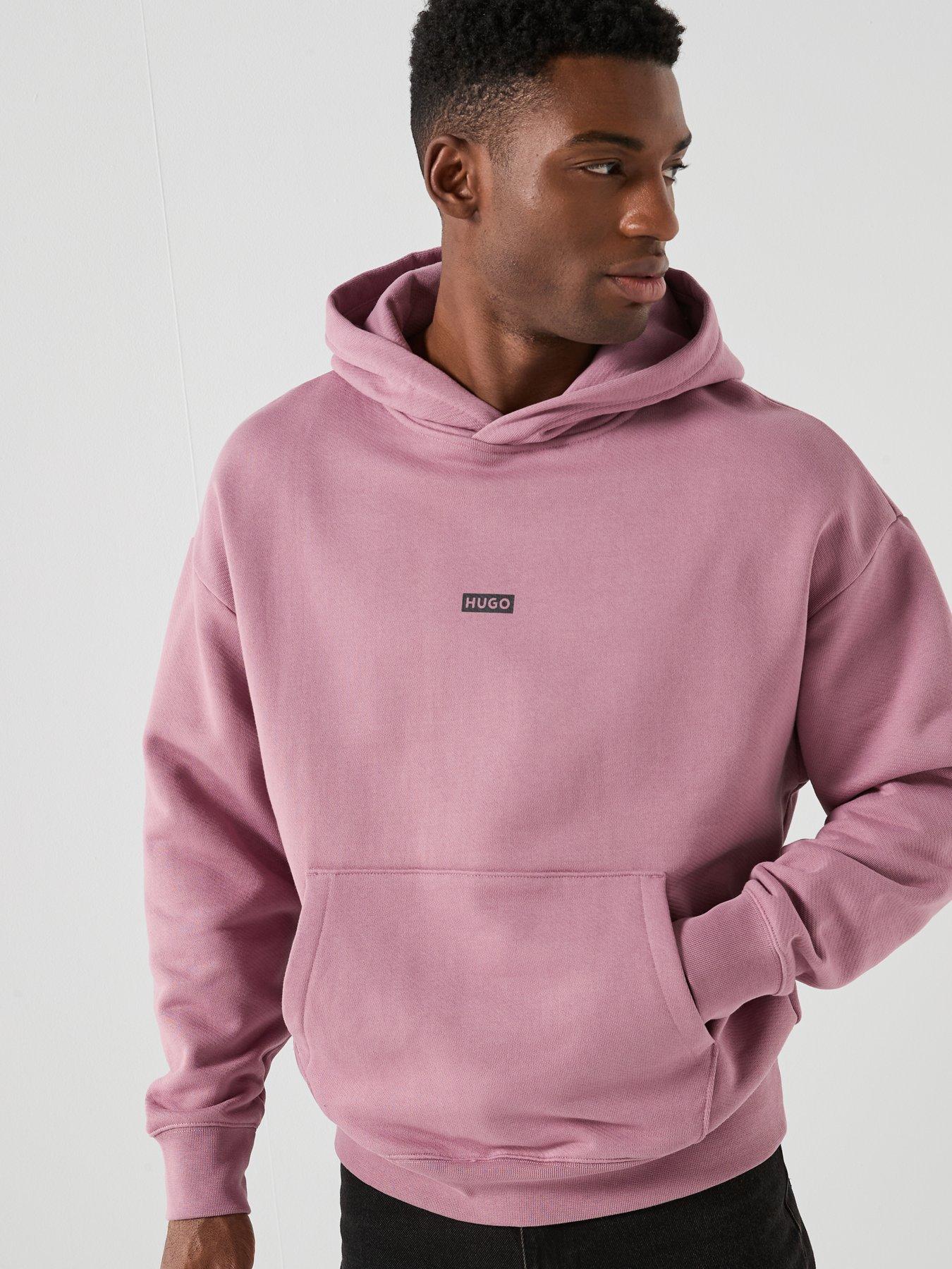 Image 6 of 6 of HUGO Nazardo Loose Fit Overhead Hoodie - Dark Pink