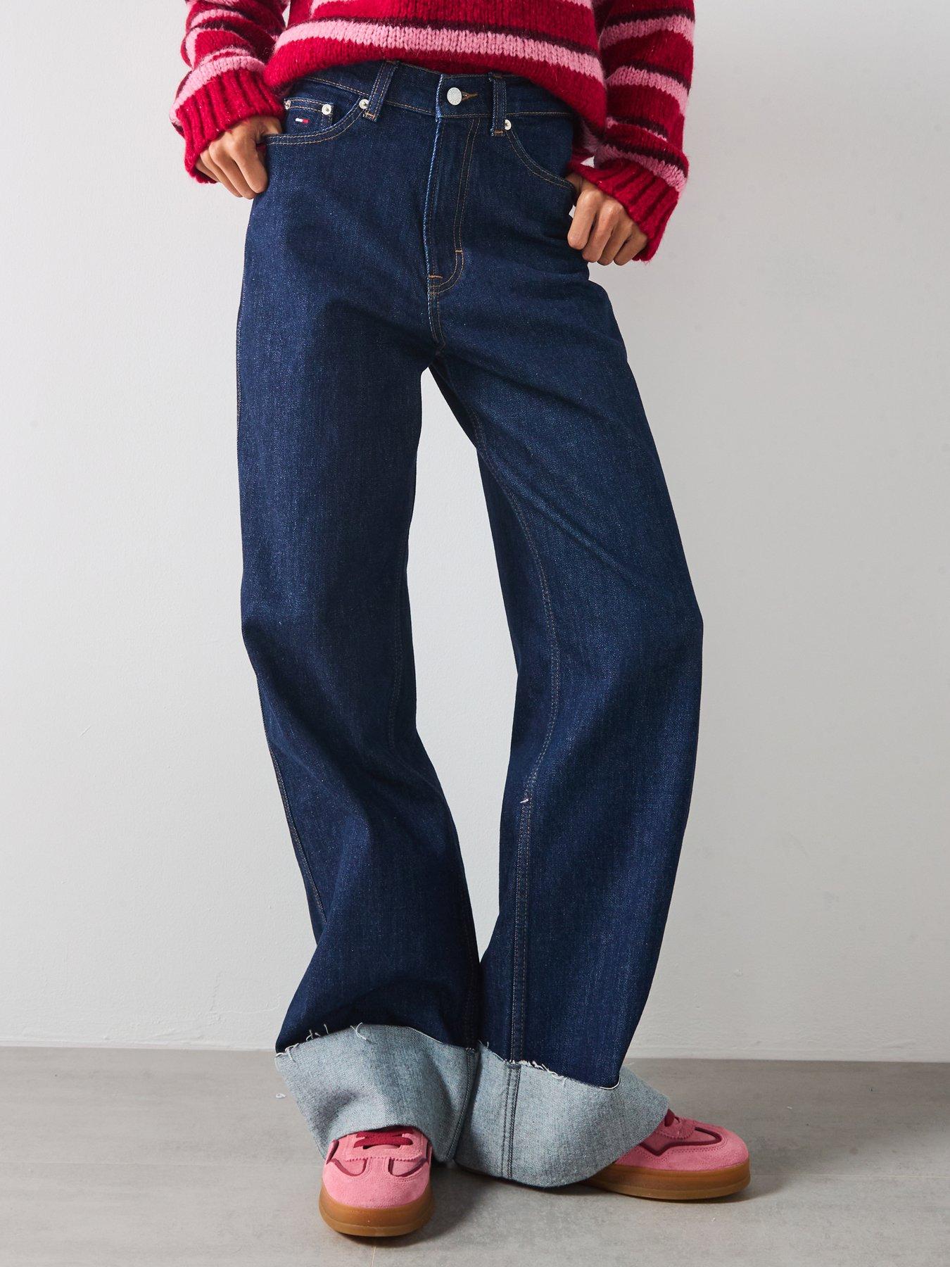 Tommy Jeans Turned Up Hem Jean - Blue