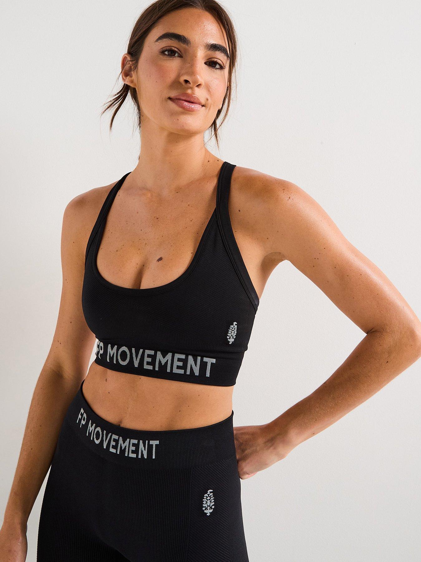 FP Movement Womens Training Long Haul Logo Bra - Black