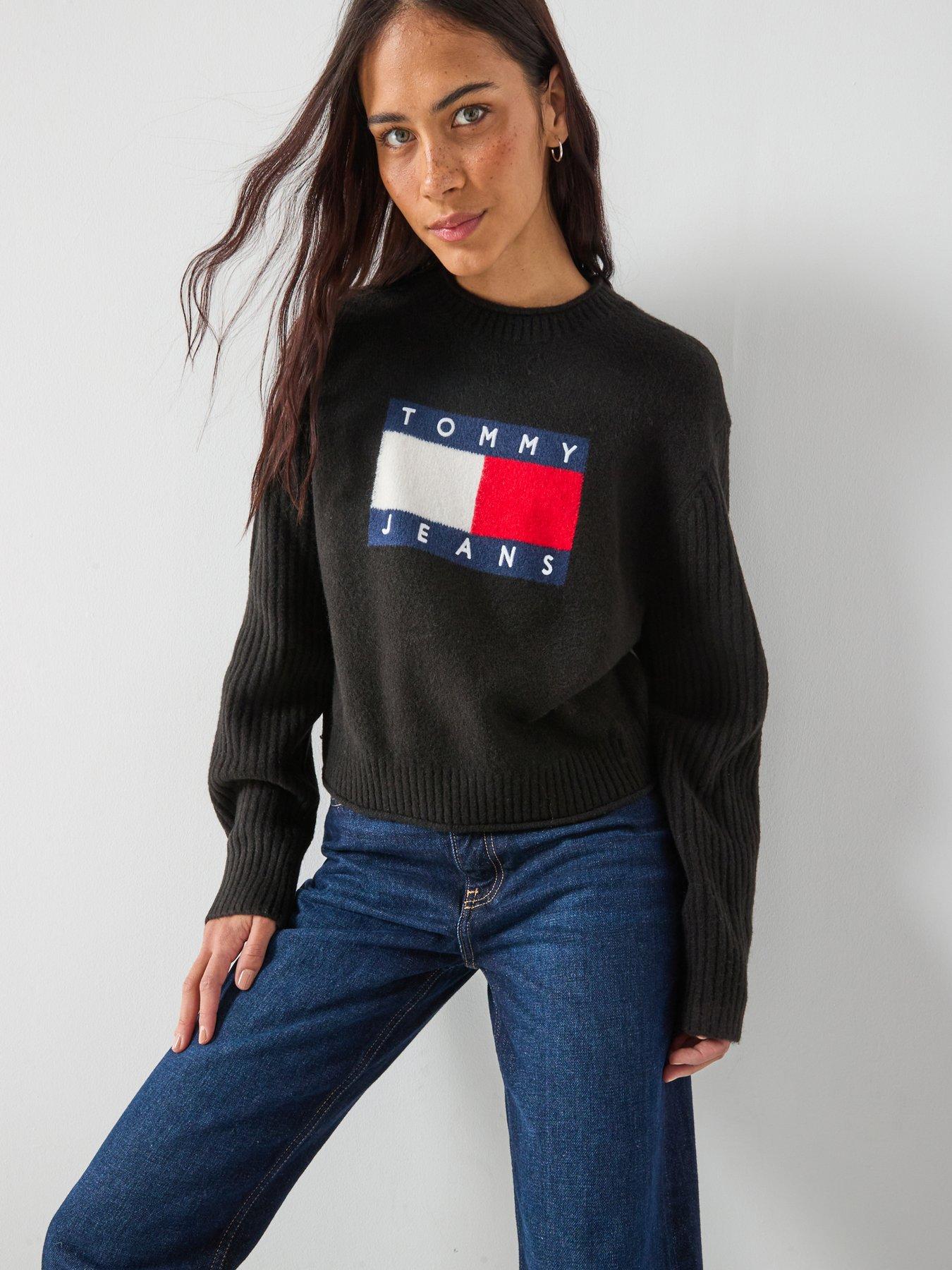 tommy-jeans-melange-flag-sweater-black