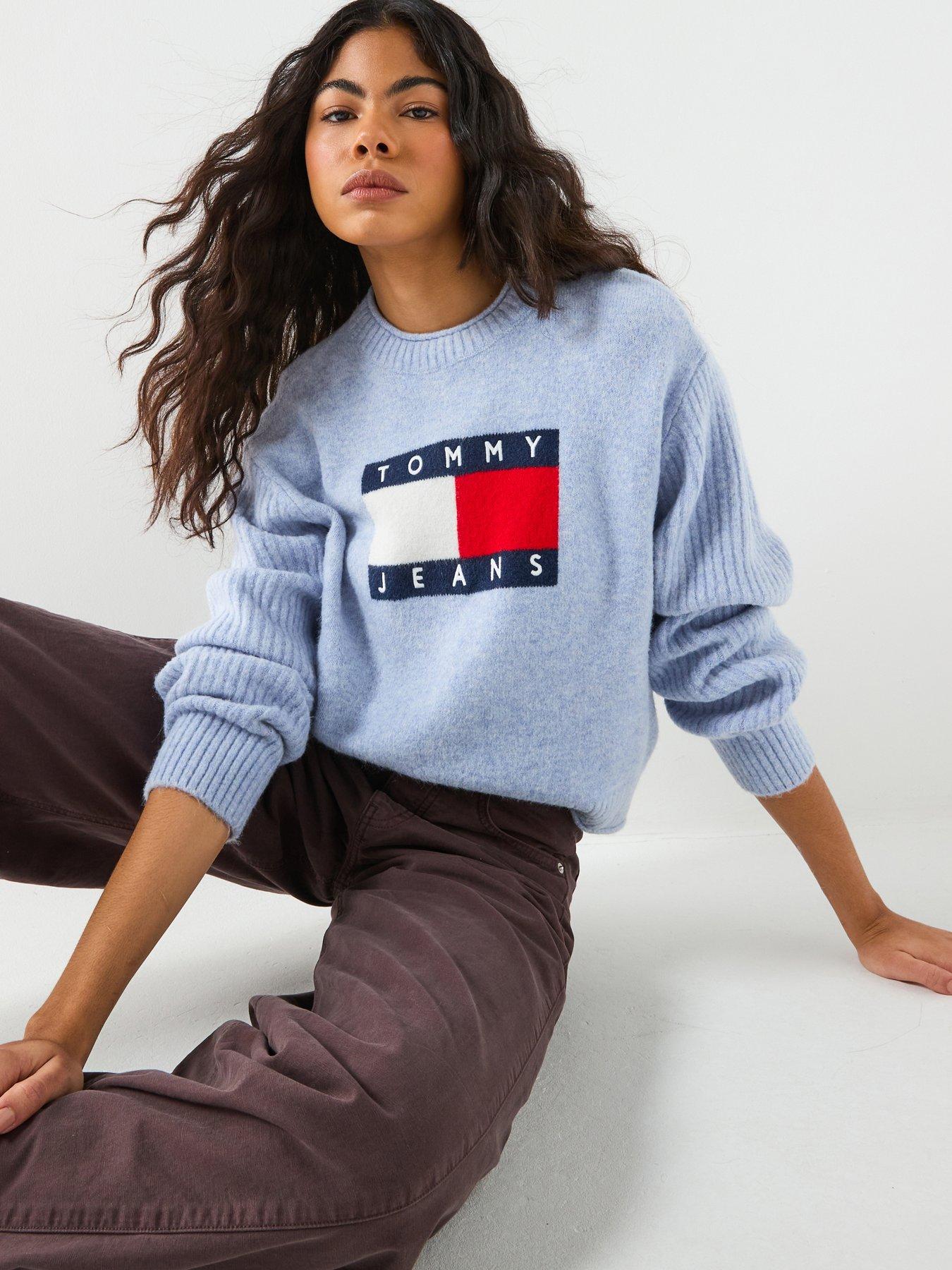 tommy-jeans-melange-flag-sweater-bluefront