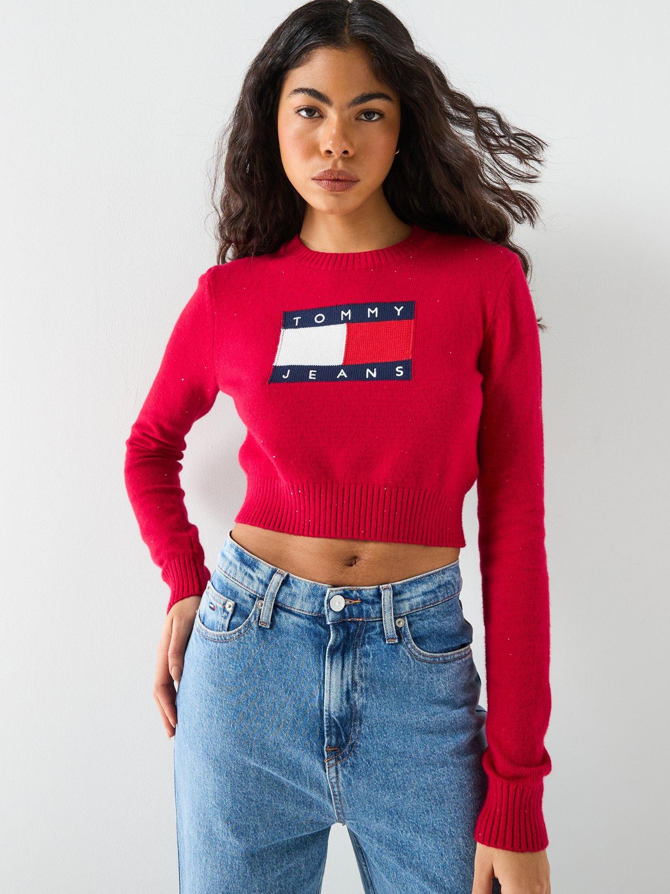 tommy-jeans-sparkle-flag-cropped-sweater-red