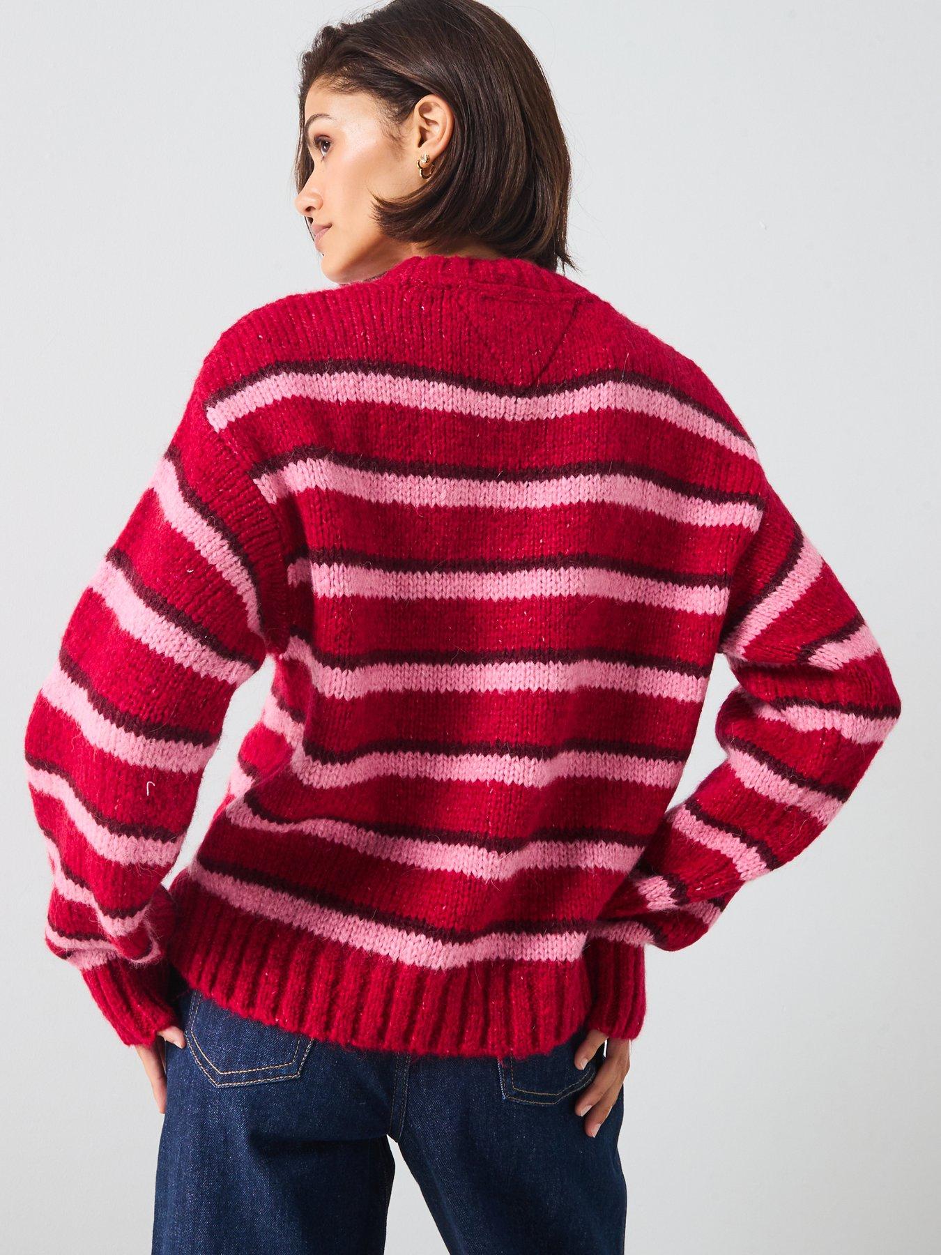 tommy-jeans-badge-detailed-striped-fluffy-jumper-multistillFront