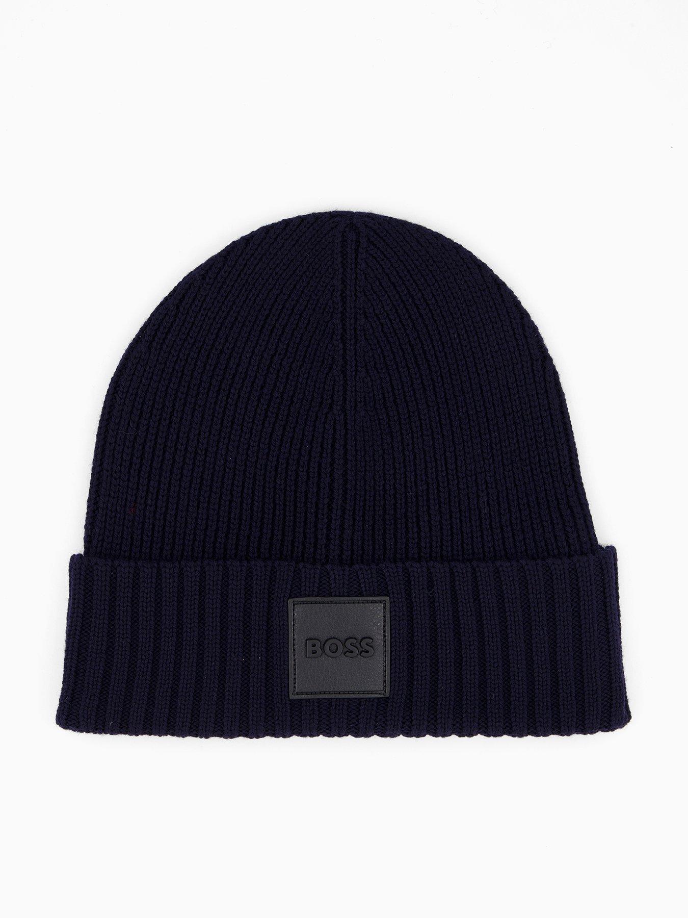 Image 1 of 4 of BOSS Magico Corporate Trim Beanie Hat - Black