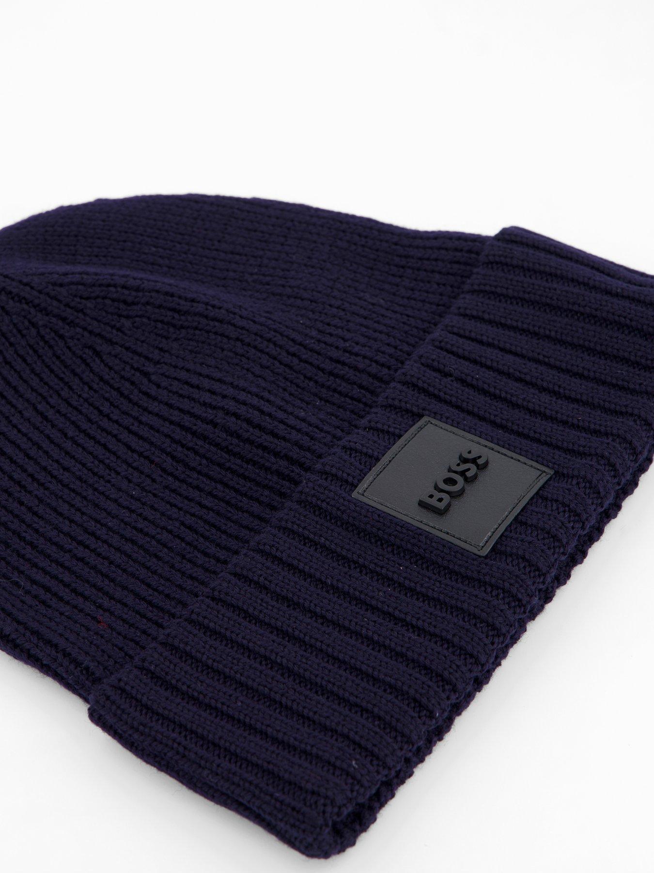 Image 3 of 4 of BOSS Magico Corporate Trim Beanie Hat - Black