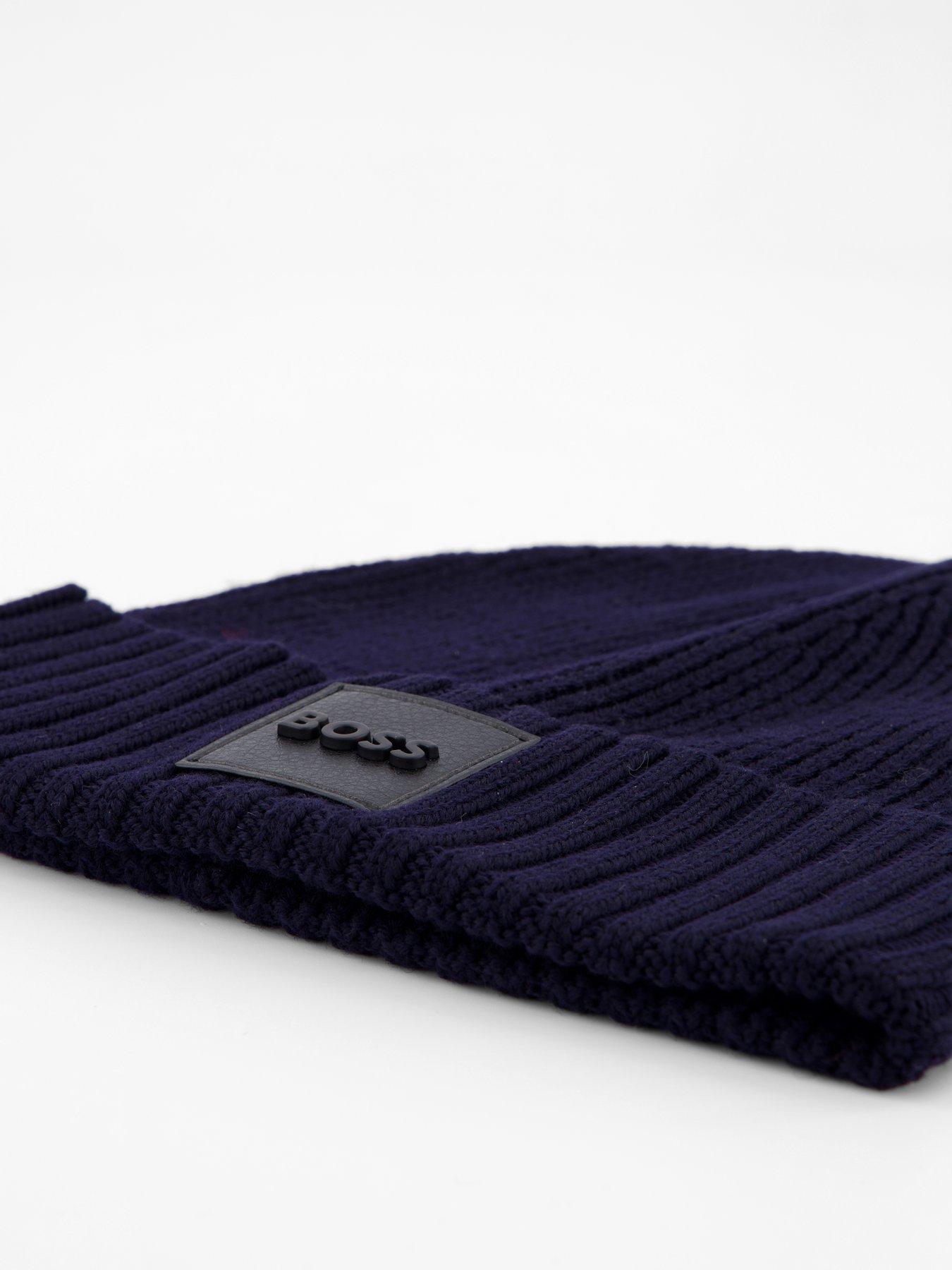 Image 4 of 4 of BOSS Magico Corporate Trim Beanie Hat - Black