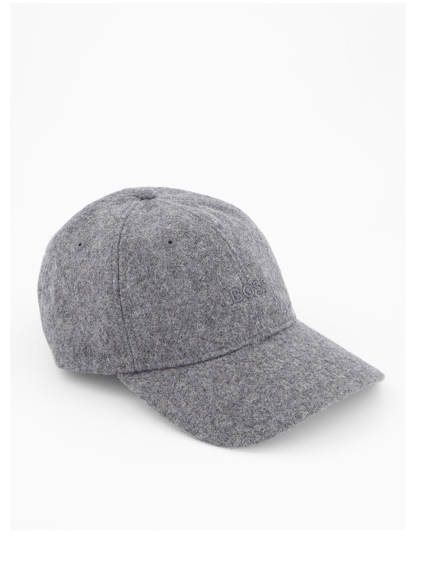 BOSS Derrel Tonal Logo Wool Baseball Cap - Grey - One Colour