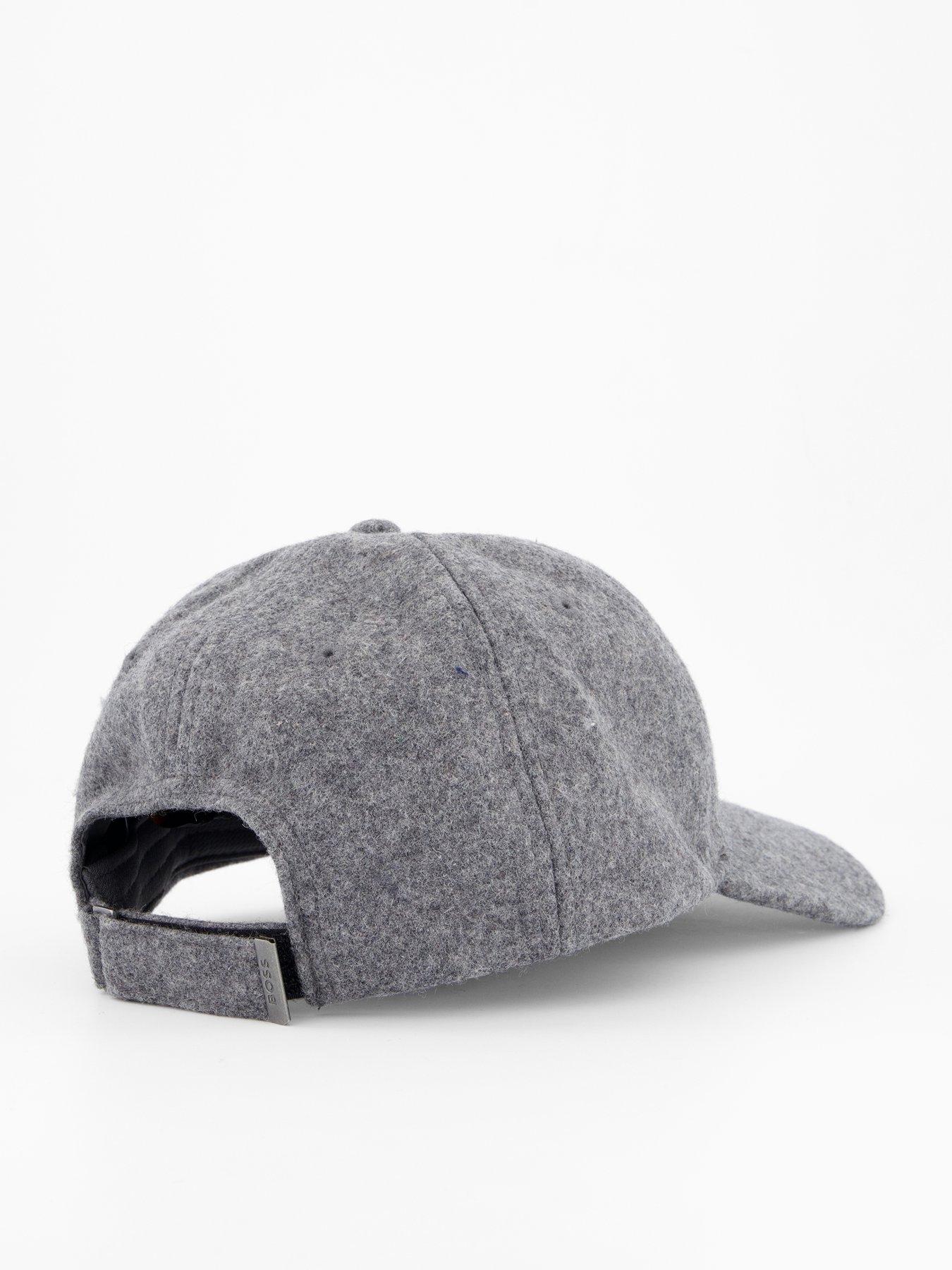 Image 4 of 4 of BOSS Derrel Tonal Logo Wool Baseball Cap - Grey - One Colour