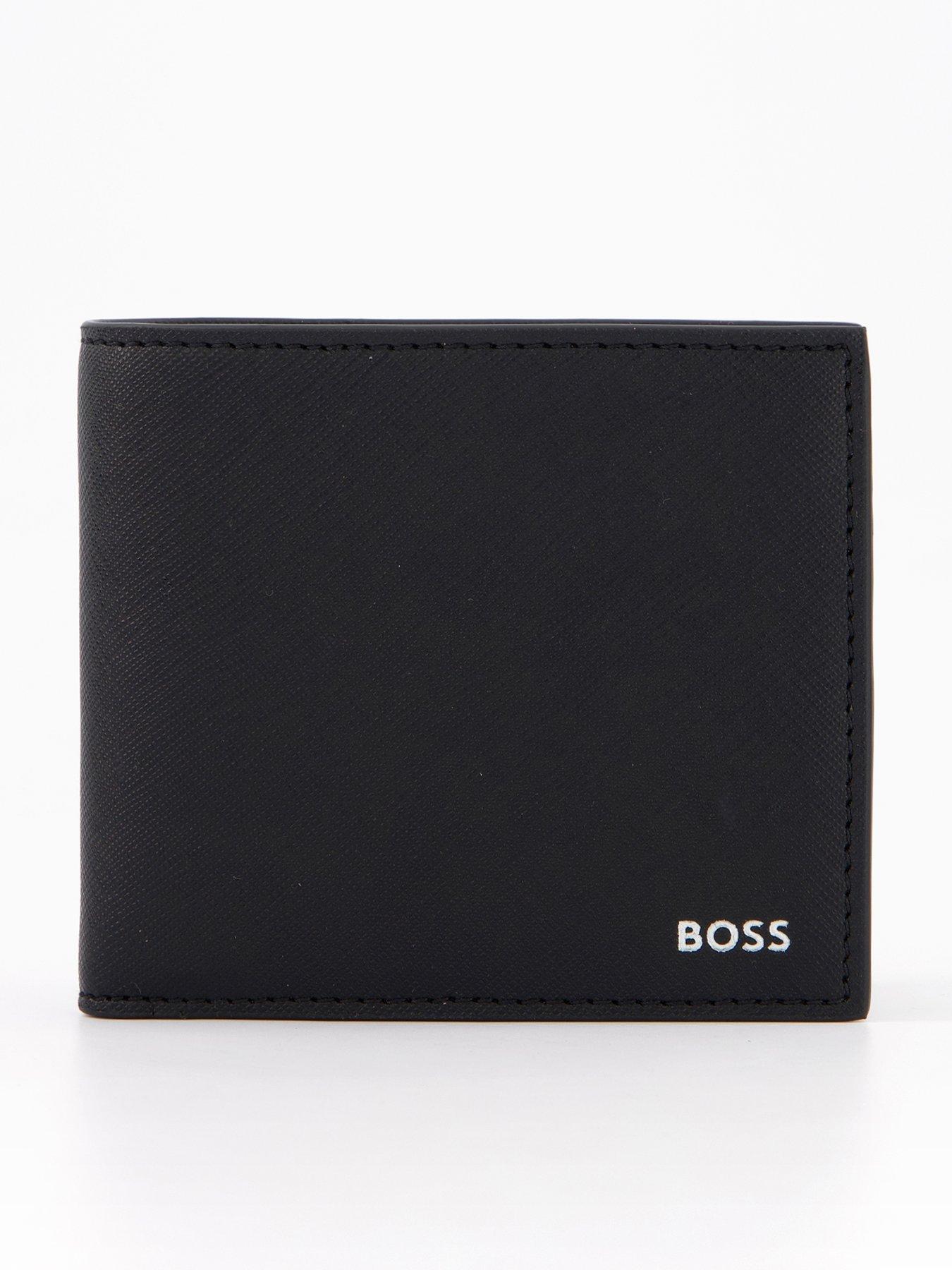 BOSS Zair Saffiano Print Corporate Trim Wallet - Black