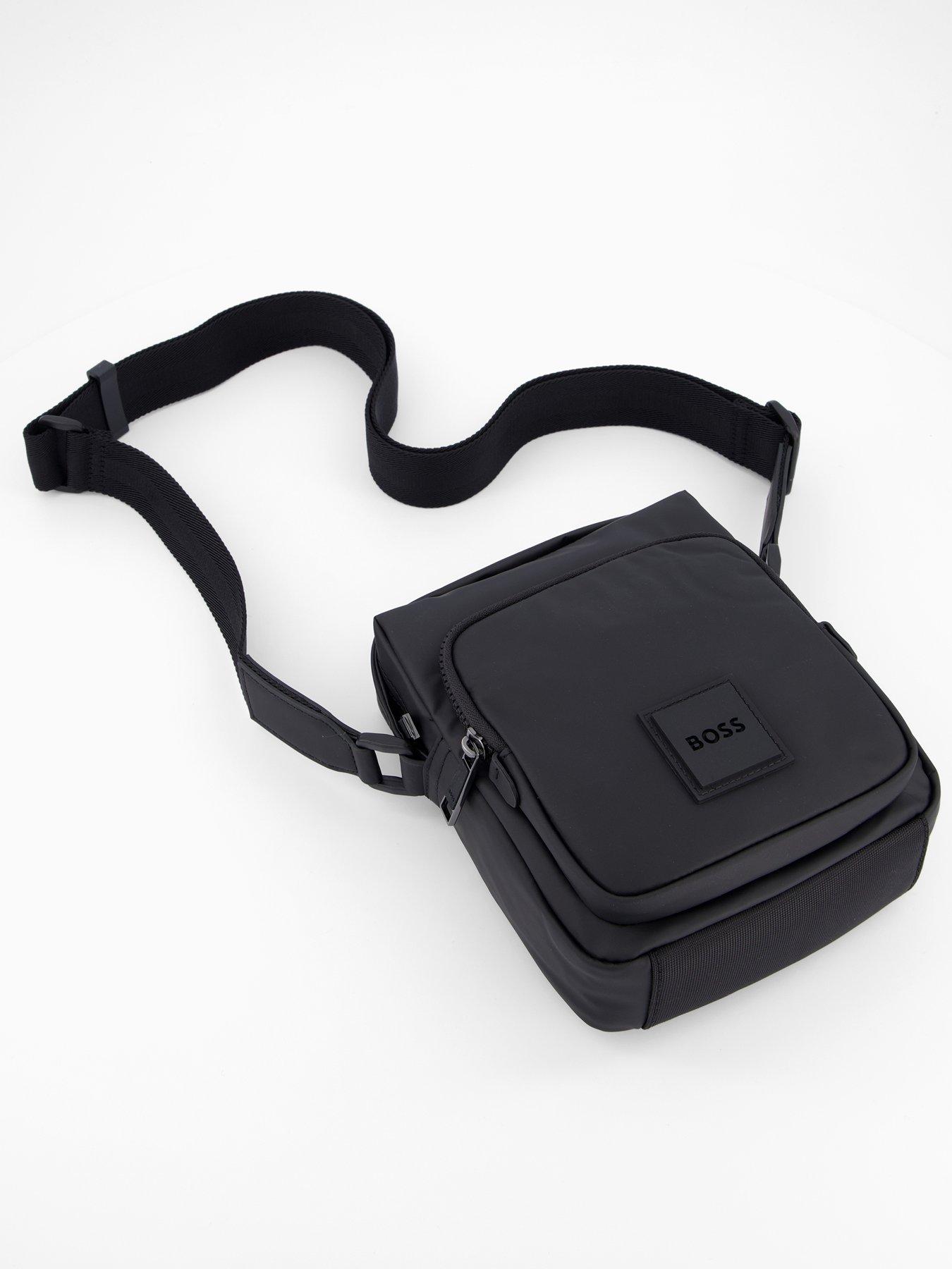 Image 2 of 4 of BOSS Oryo Rubberised Nylon Logo Crossbody - Black