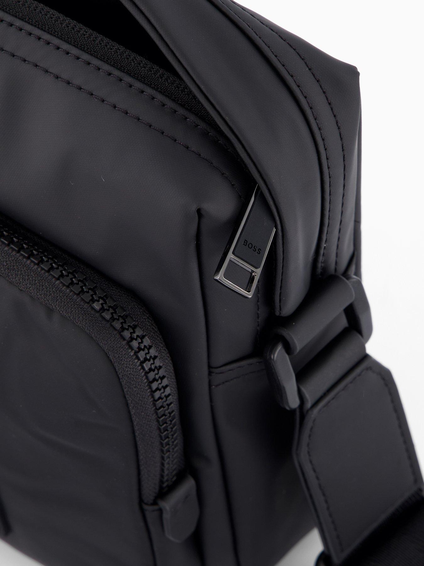 Image 4 of 4 of BOSS Oryo Rubberised Nylon Logo Crossbody - Black