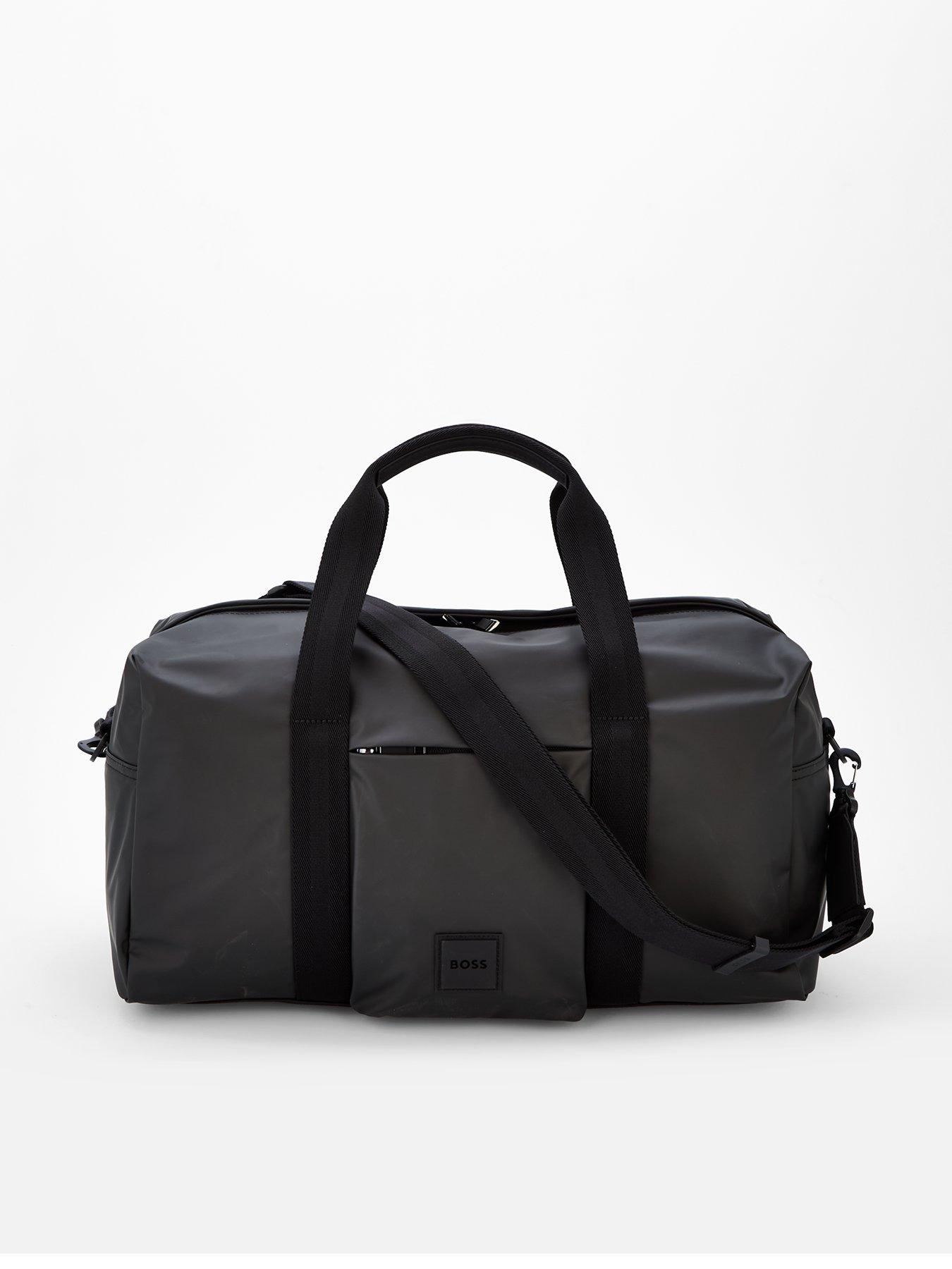 Image 1 of 5 of BOSS Oryo Rubberised Nylon Logo Holdall Bag - Black