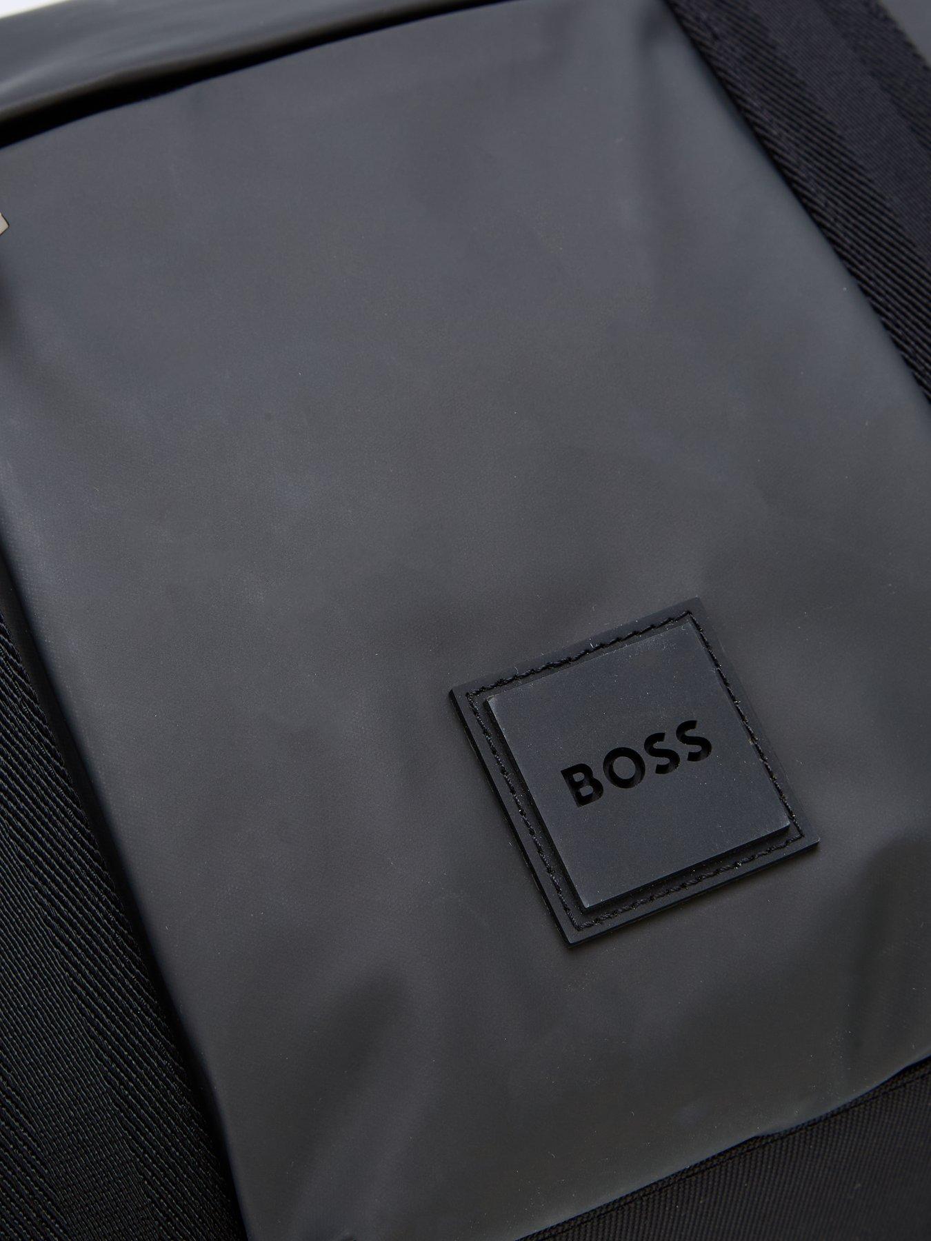 Image 3 of 5 of BOSS Oryo Rubberised Nylon Logo Holdall Bag - Black