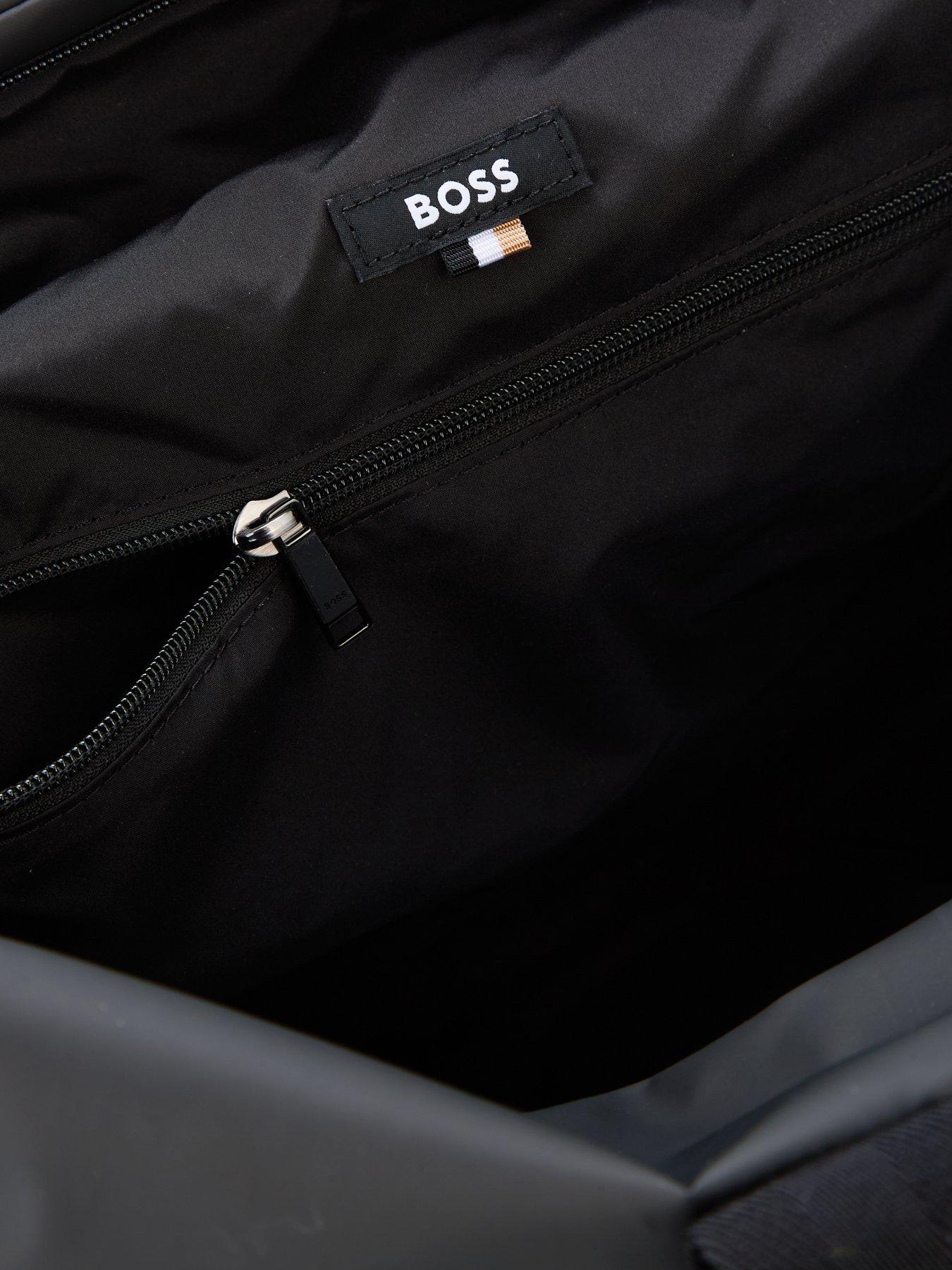 Image 5 of 5 of BOSS Oryo Rubberised Nylon Logo Holdall Bag - Black