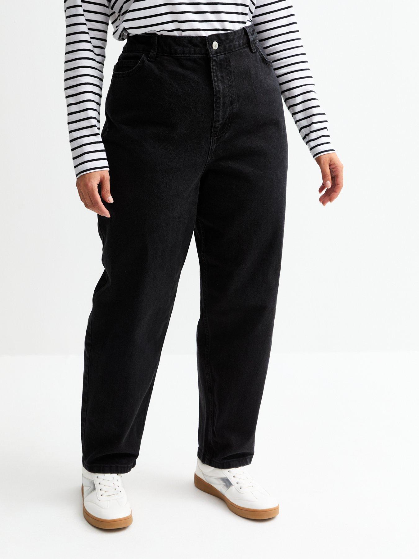 New Look Curves High Waist Mom Jeans - Black
