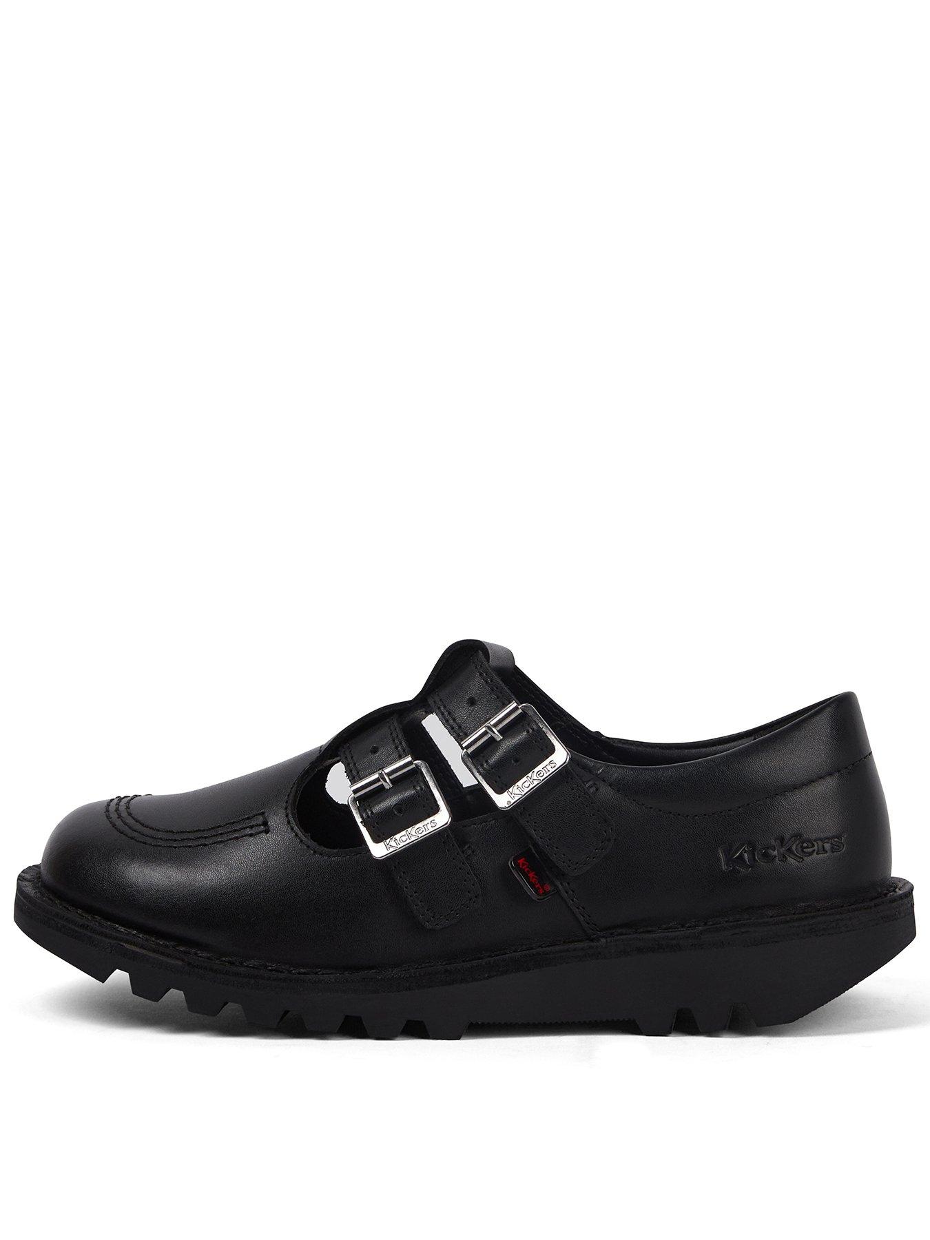 Kickers Kick T Double Leather Shoe - Black