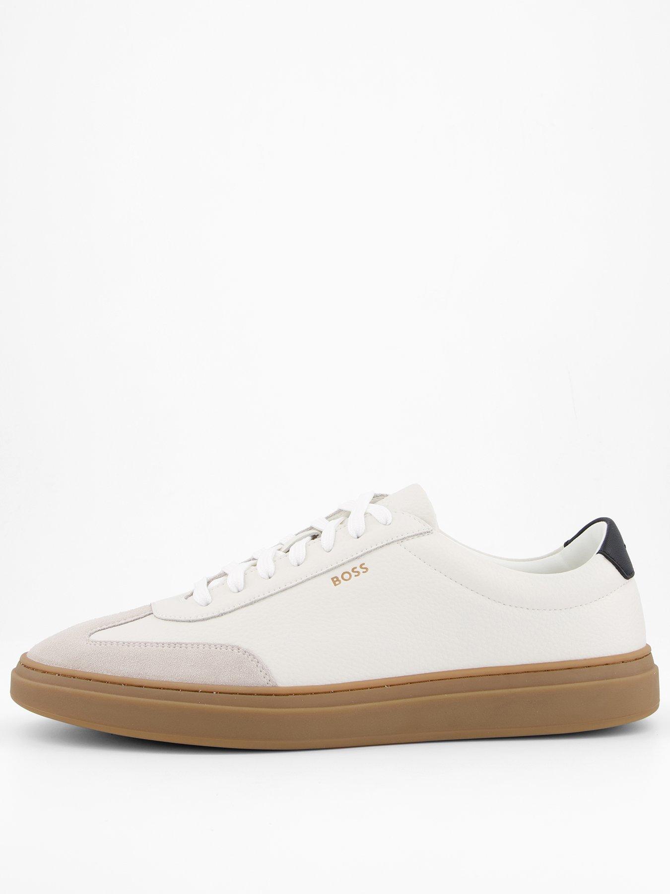 BOSS Kieran Leather/Suede Sneakers - Off White