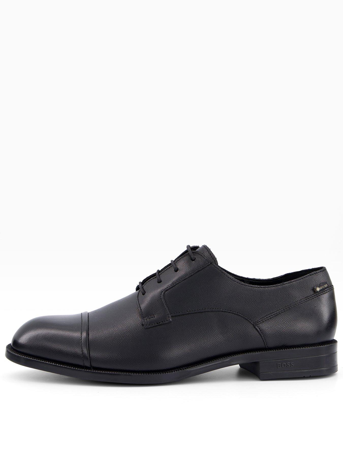 BOSS Tayil Grain Toe Cap Lace Derby Shoe - Black