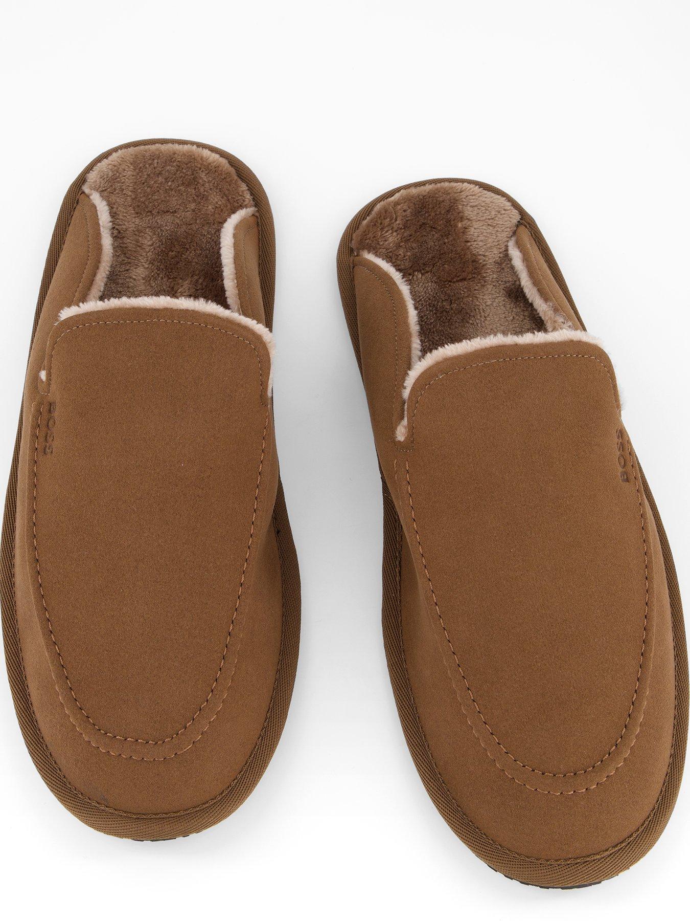 boss-home-faux-fur-lined-mule-slippers-brownoutfit