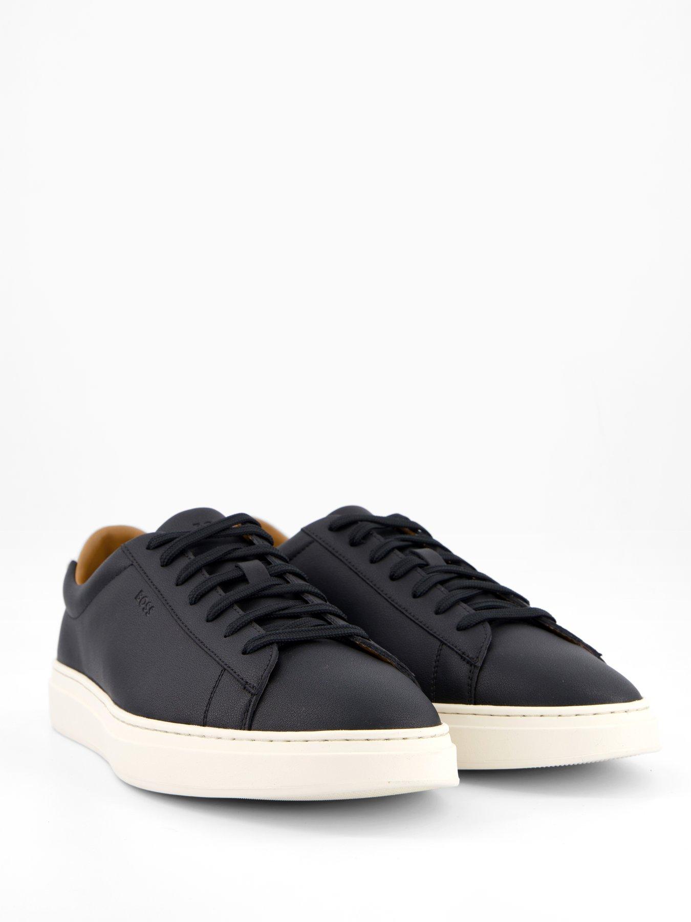 Image 6 of 7 of BOSS Kieran Tennis Leather Trainers - Black/White