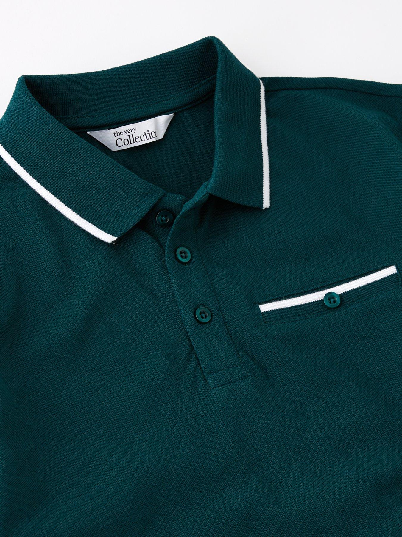 Image 3 of 4 of The Very Collection Boys Long Sleeve Polo and Joggers Set - Green