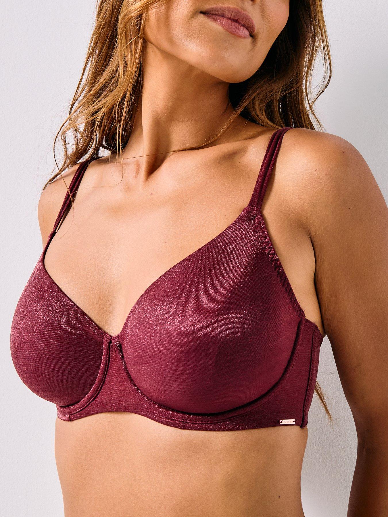 Image 2 of 2 of DORINA Origins Shimmer Mesh Non Padded Wired Bra - Red
