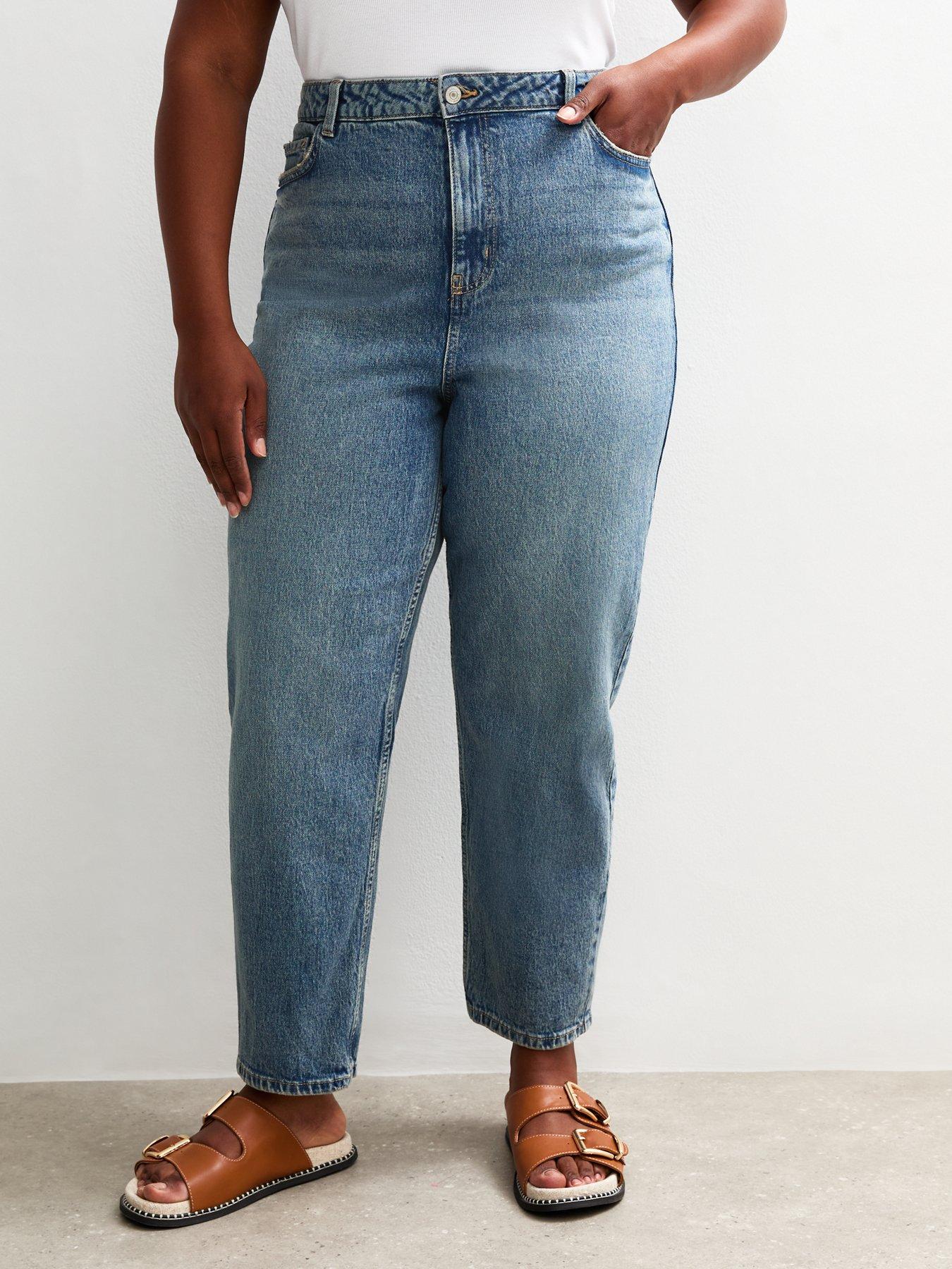 new-look-curves-blue-high-waist-mom-jeans