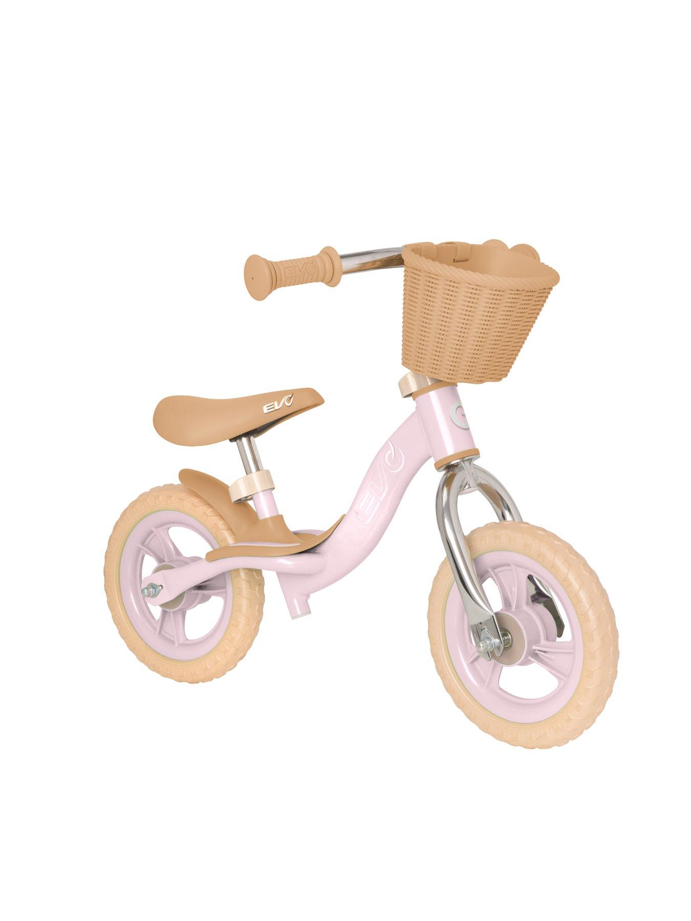 evo-glider-balance-bike-with-basket-pastel-pink-footreststillFront