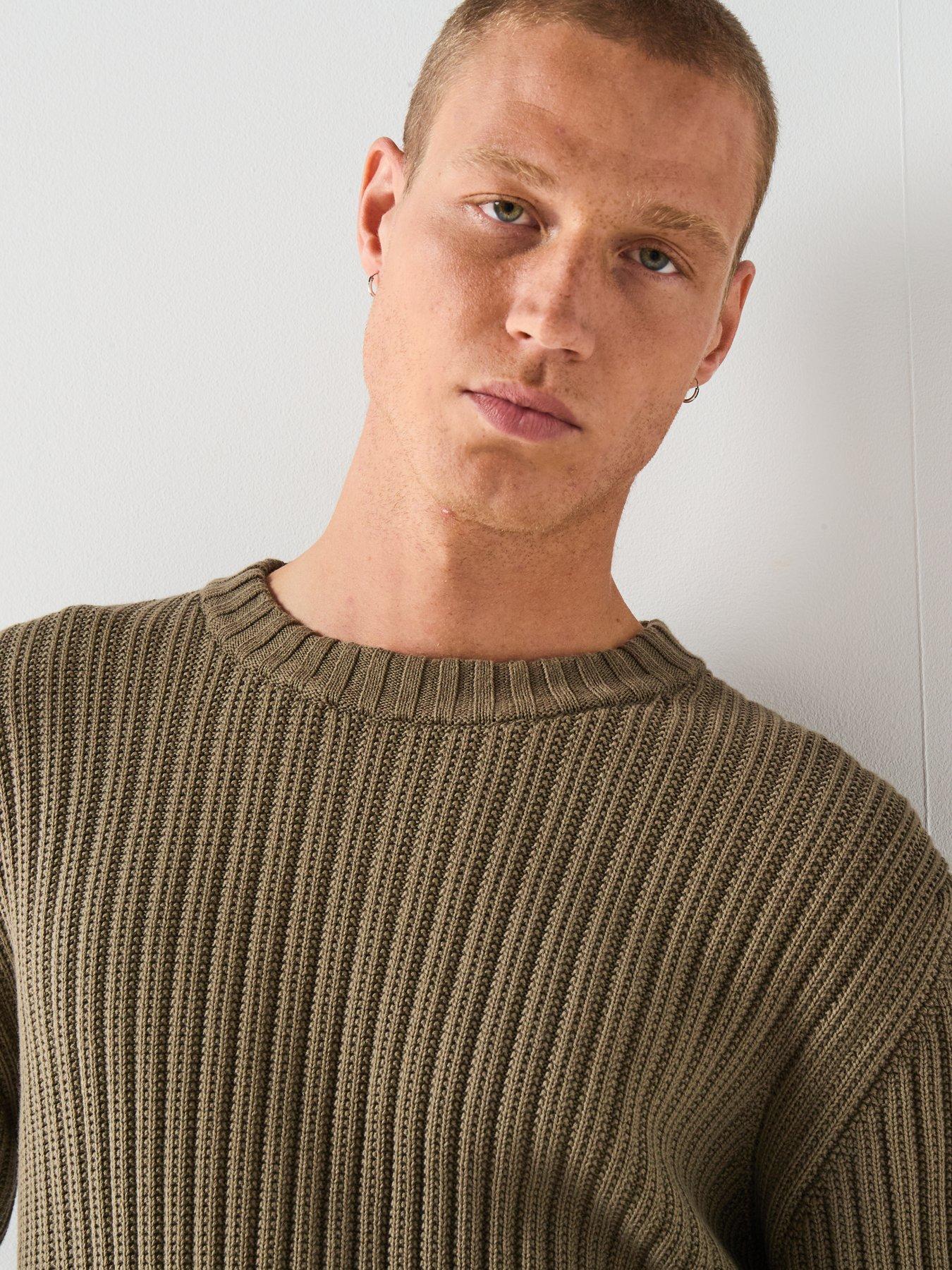 hugo-sribben_1-slim-fit-knitted-jumper-greydetail