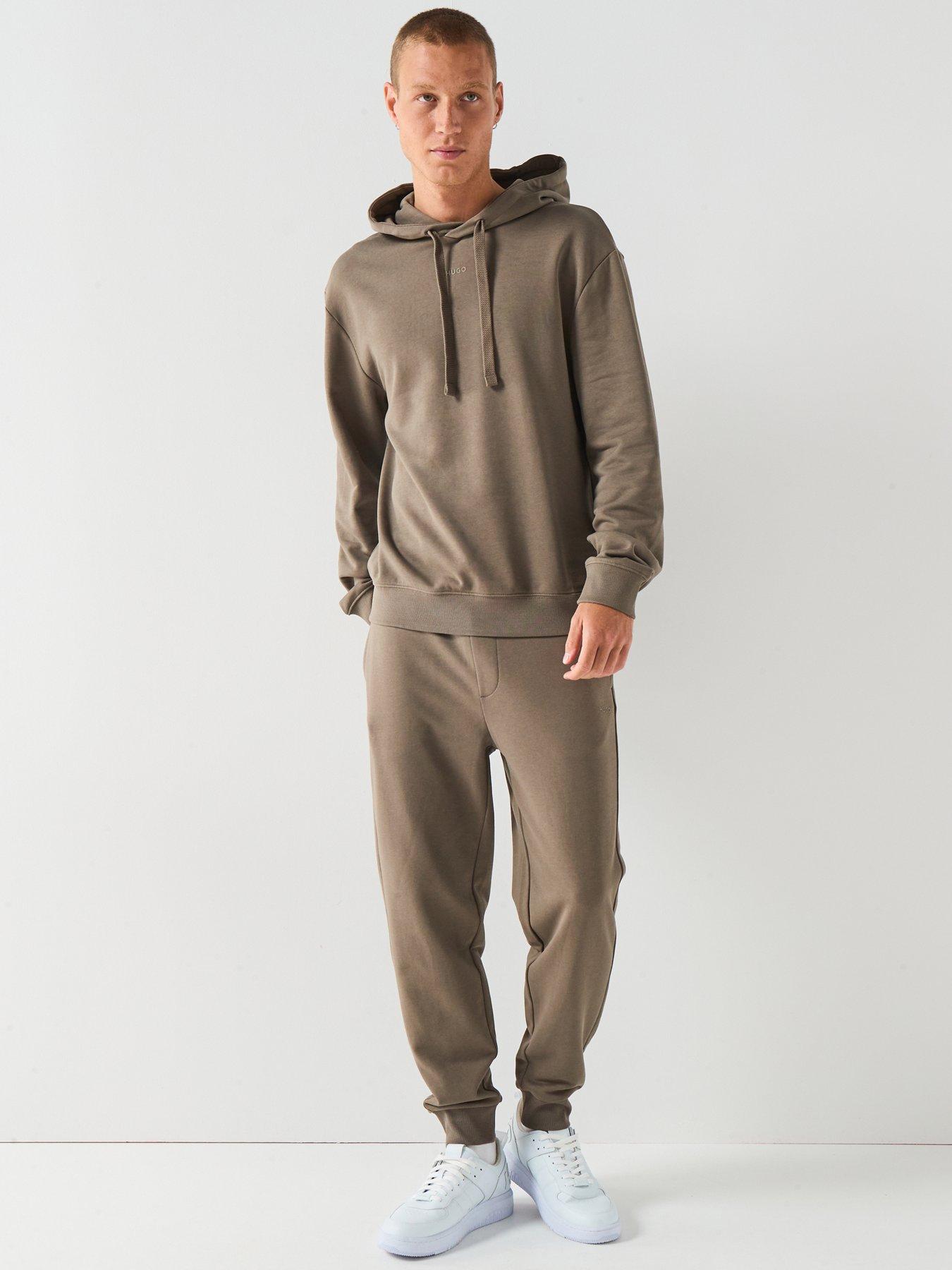 HUGO Dapodayote Jersey Overhead Tracksuit - Grey